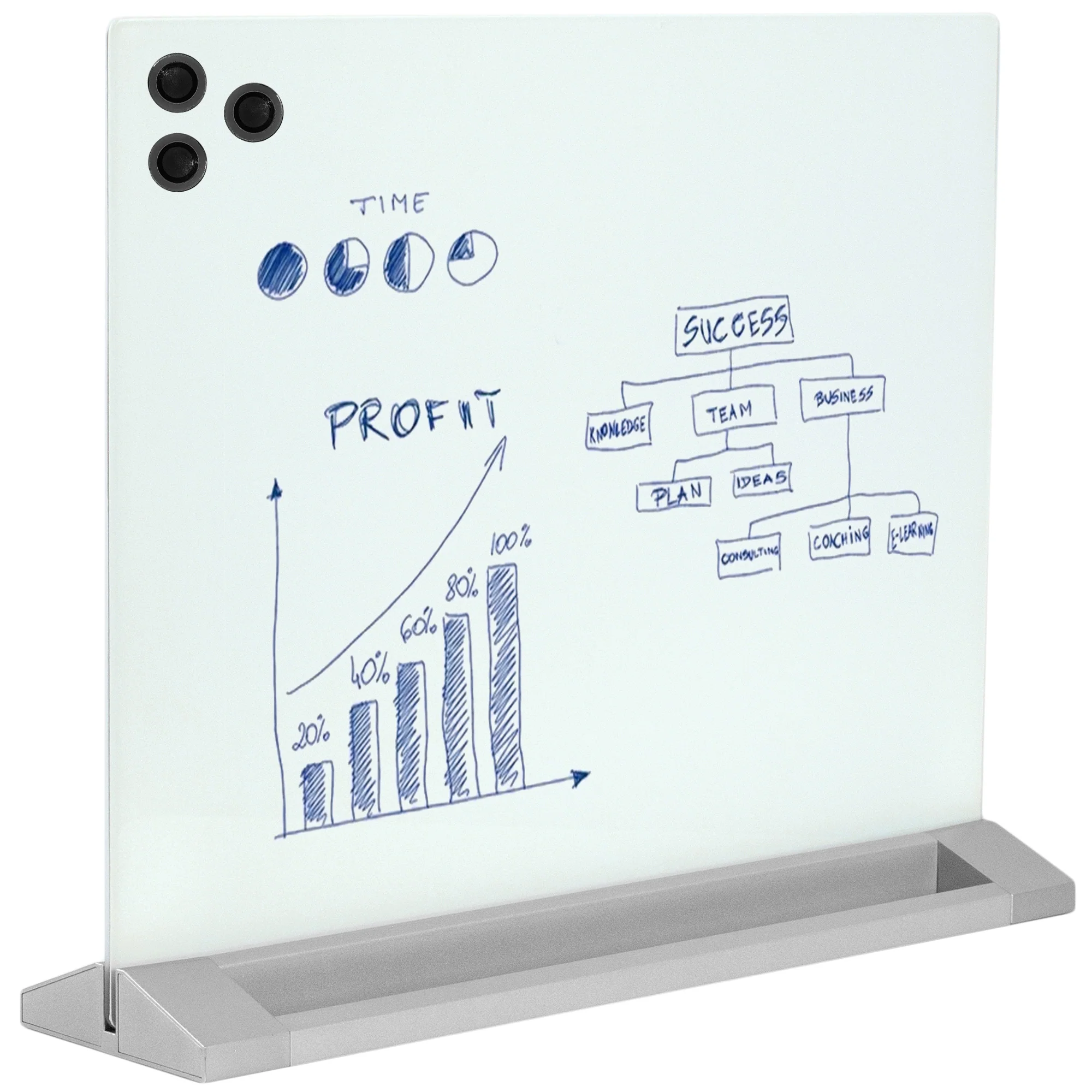 Glass 23" x 19" Desktop Whiteboard - Image 10