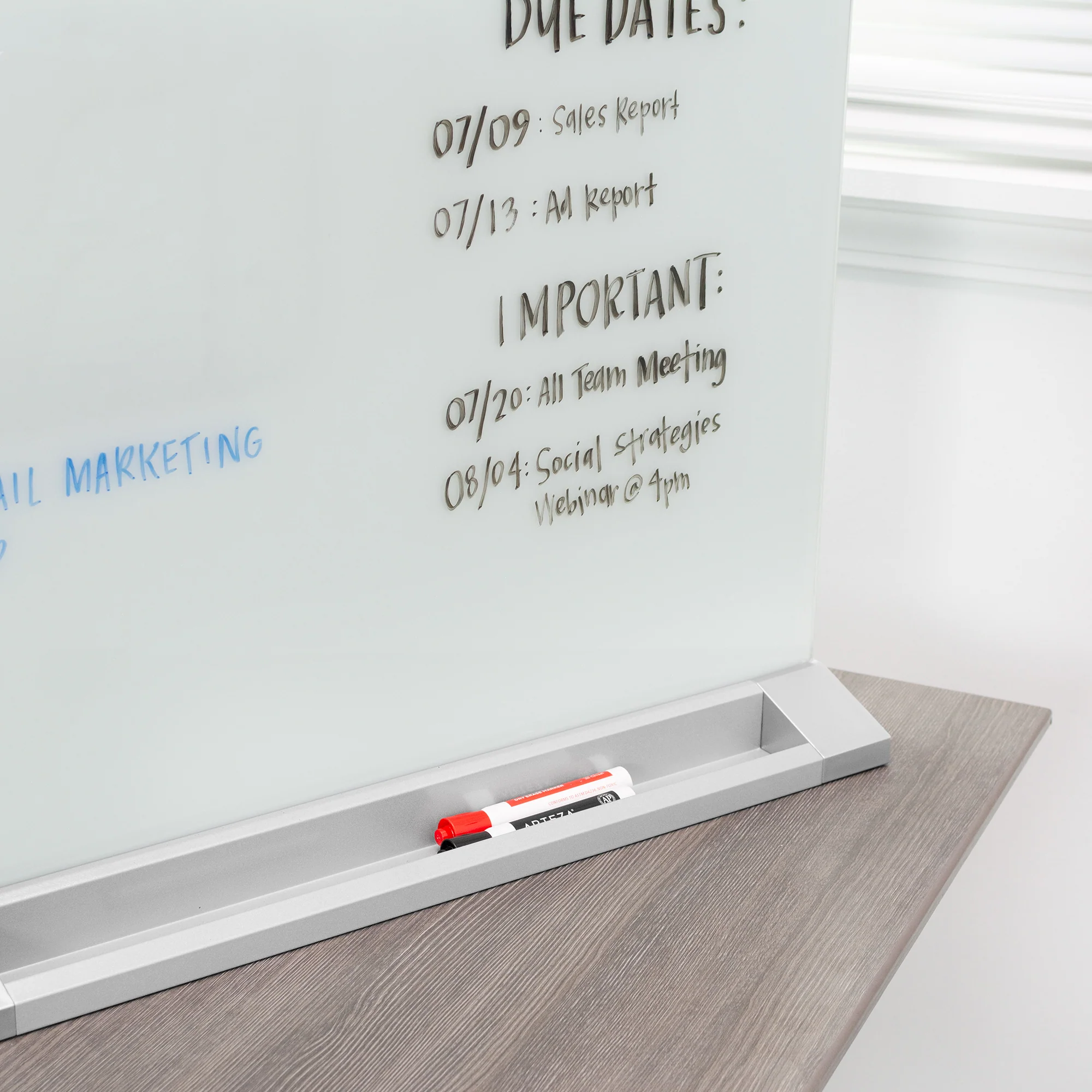 Glass 23" x 19" Desktop Whiteboard - Image 6
