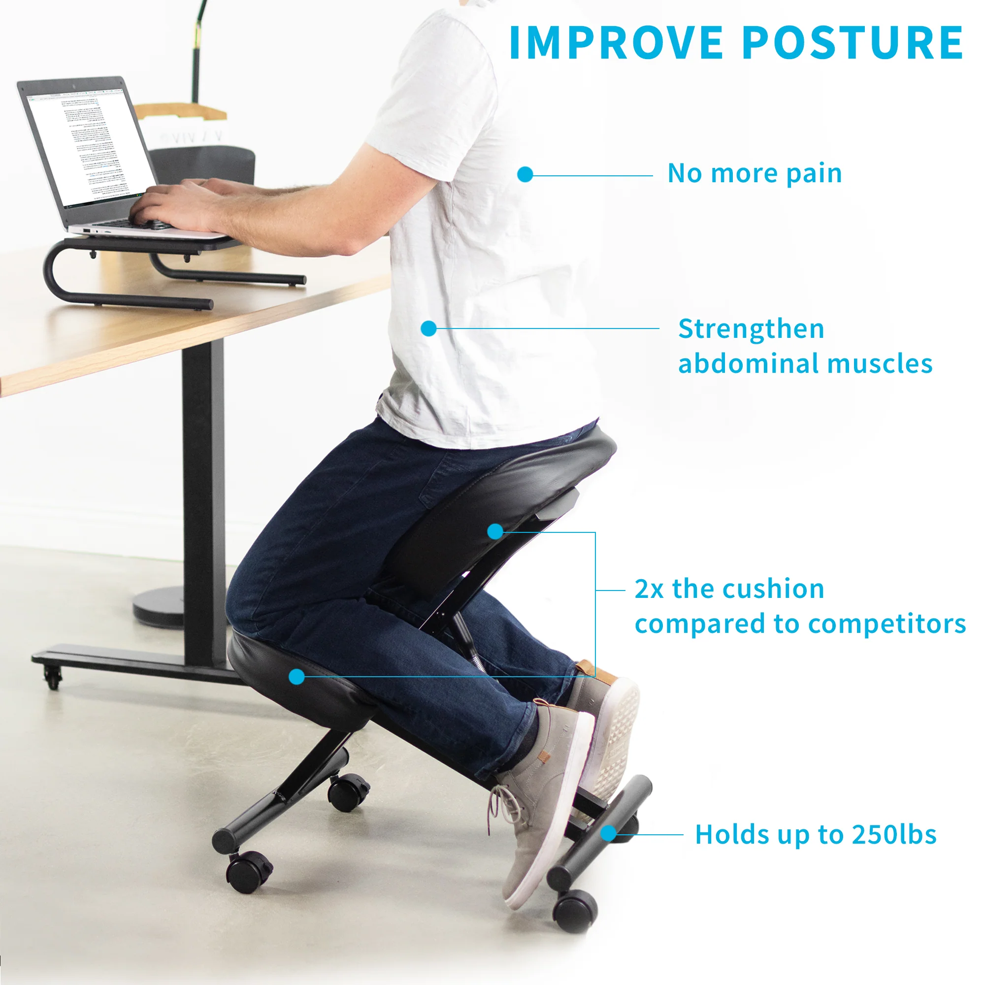 Adjustable Ergonomic Kneeling Chair - Image 4