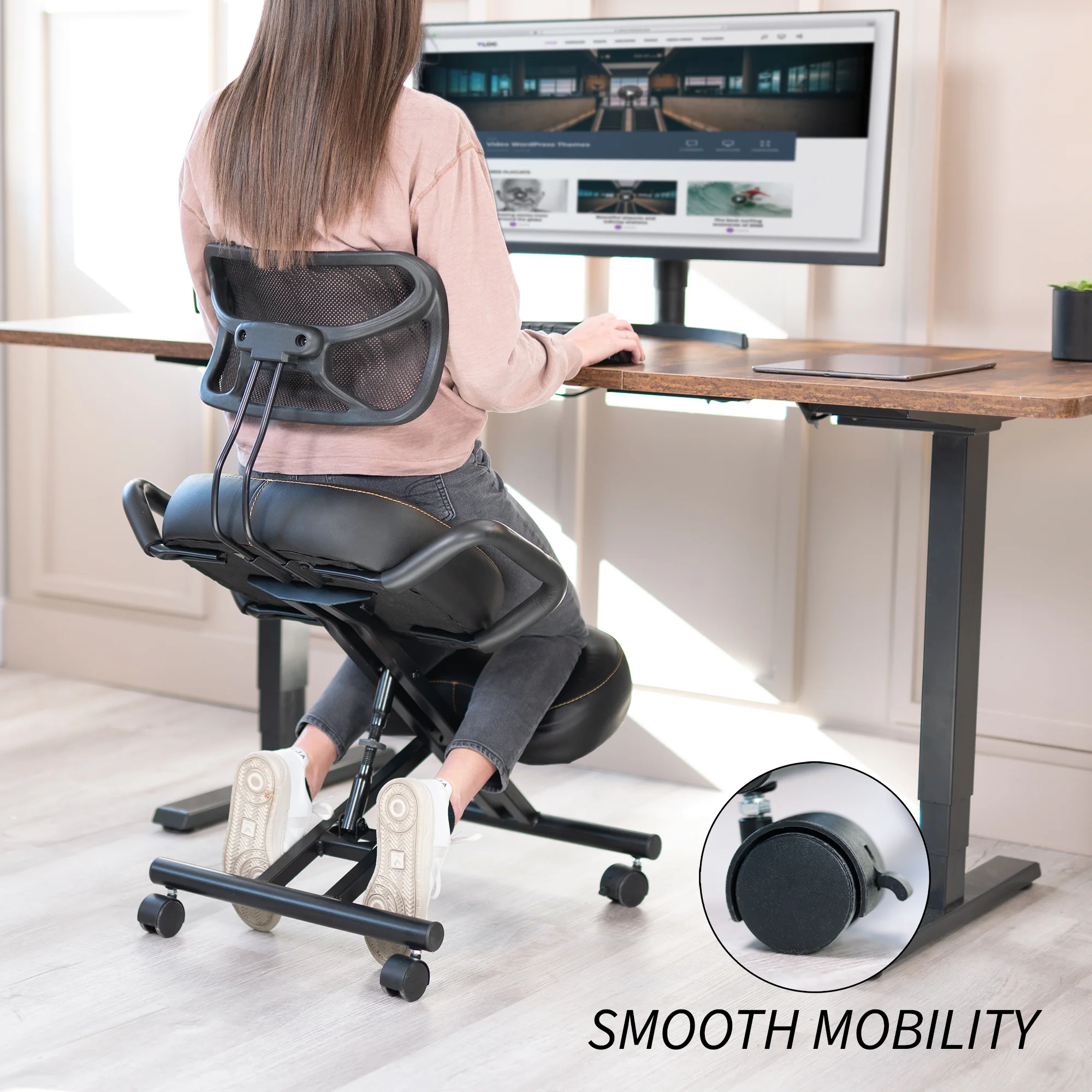 Adjustable Ergonomic Kneeling Chair with Back Support - Image 6