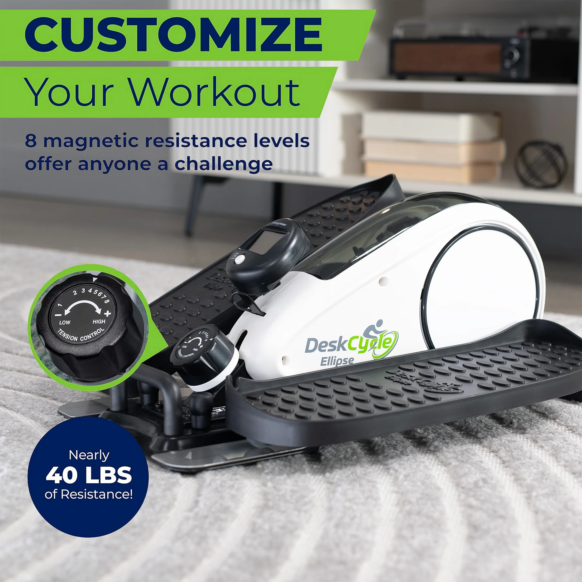 DeskCycle by VIVO Under Desk Elliptical Leg Exerciser - Image 11