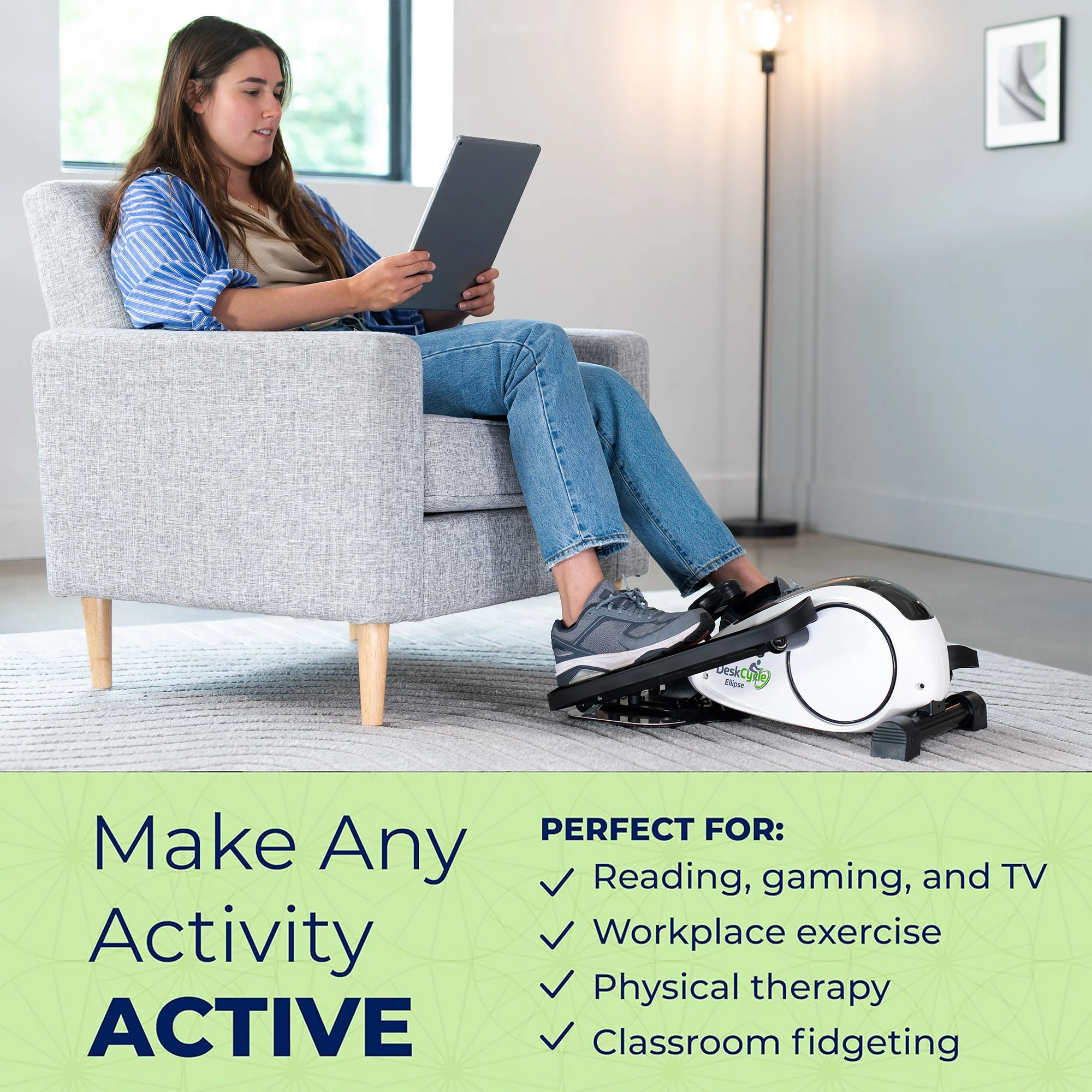 DeskCycle by VIVO Under Desk Elliptical Leg Exerciser - Image 15