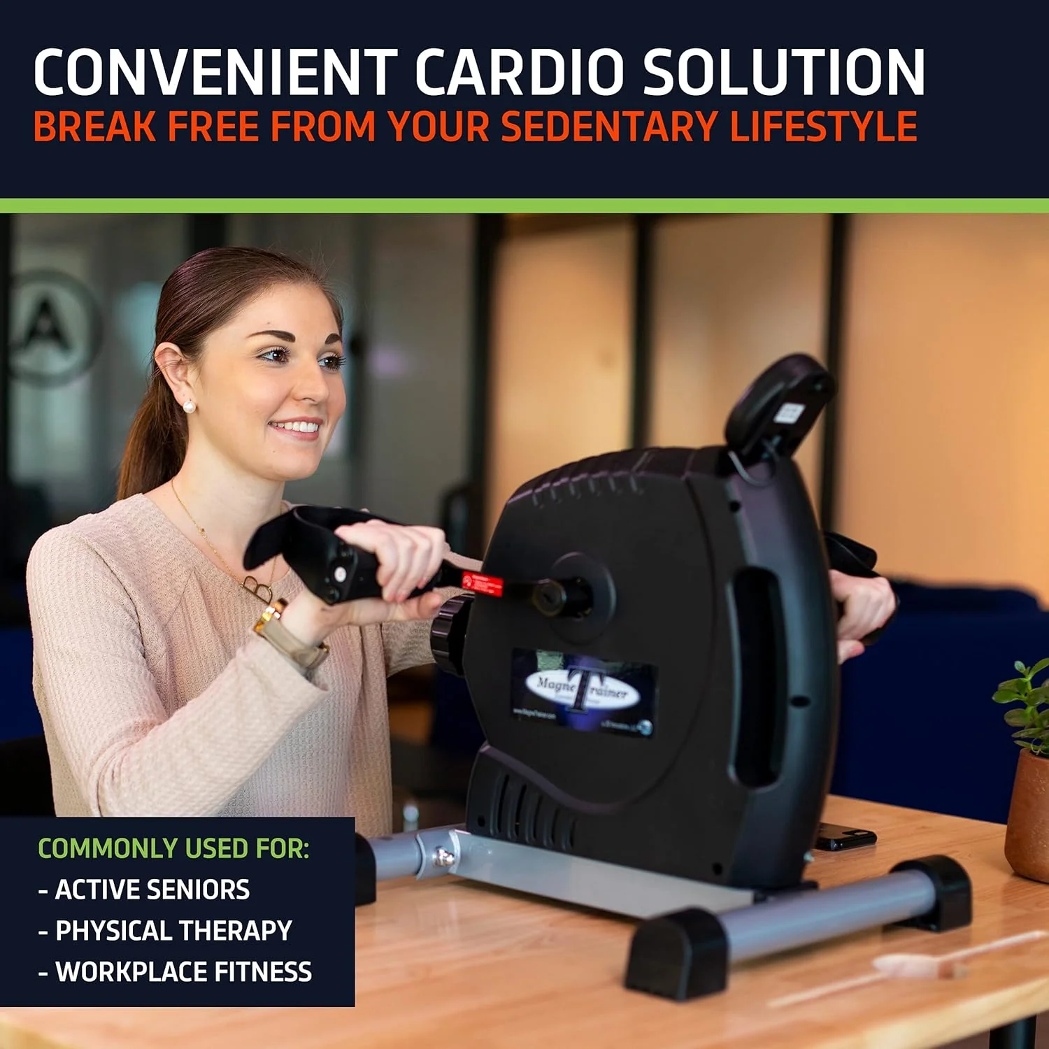 DeskCycle by VIVO Mini Exercise Bike Arm and Leg Exerciser - Image 3