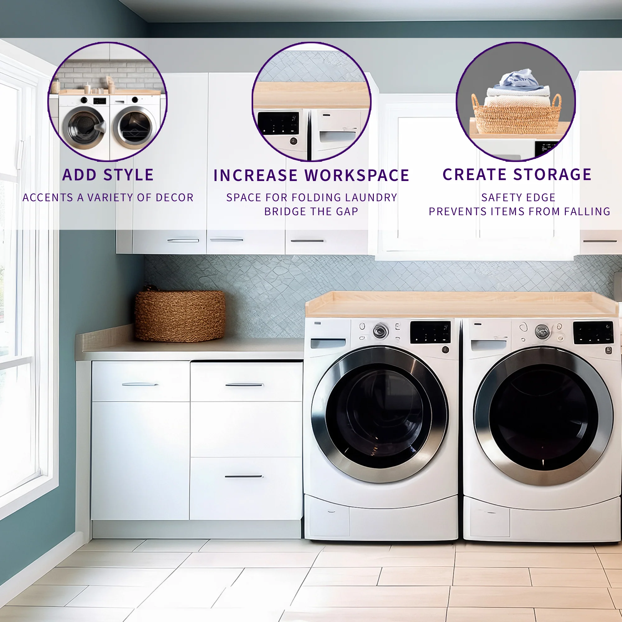 Life Finds by VIVO Washer/Dryer Countertop - Image 4