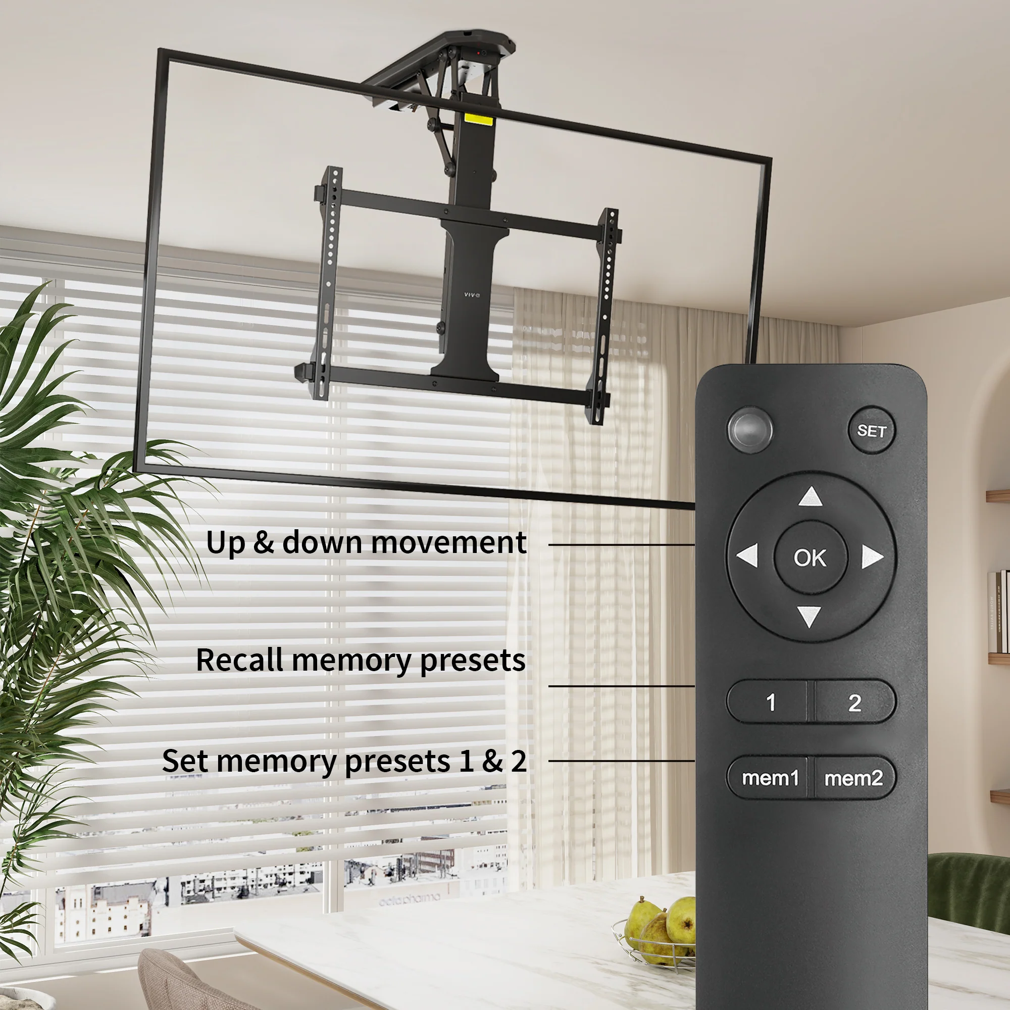 Electric Flip Down Ceiling Mount for 32” to 70” TVs - Image 8