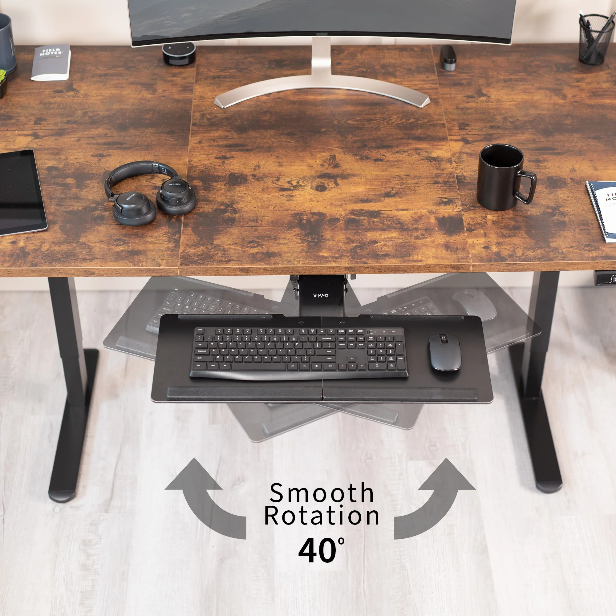 Deluxe Under Desk Keyboard Tray - Image 5