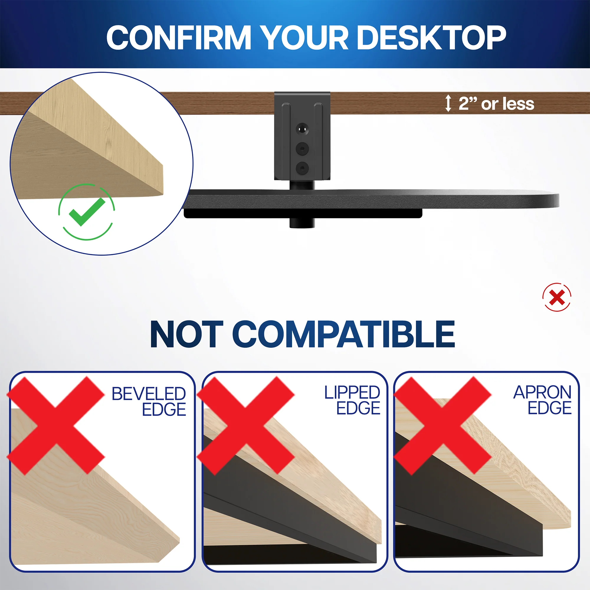 Single Clamp Rotating Keyboard Tray - Image 8