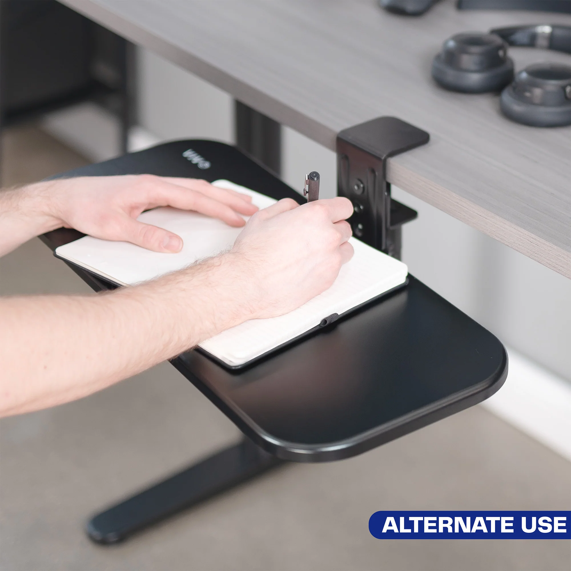 Single Clamp Rotating Keyboard Tray - Image 9