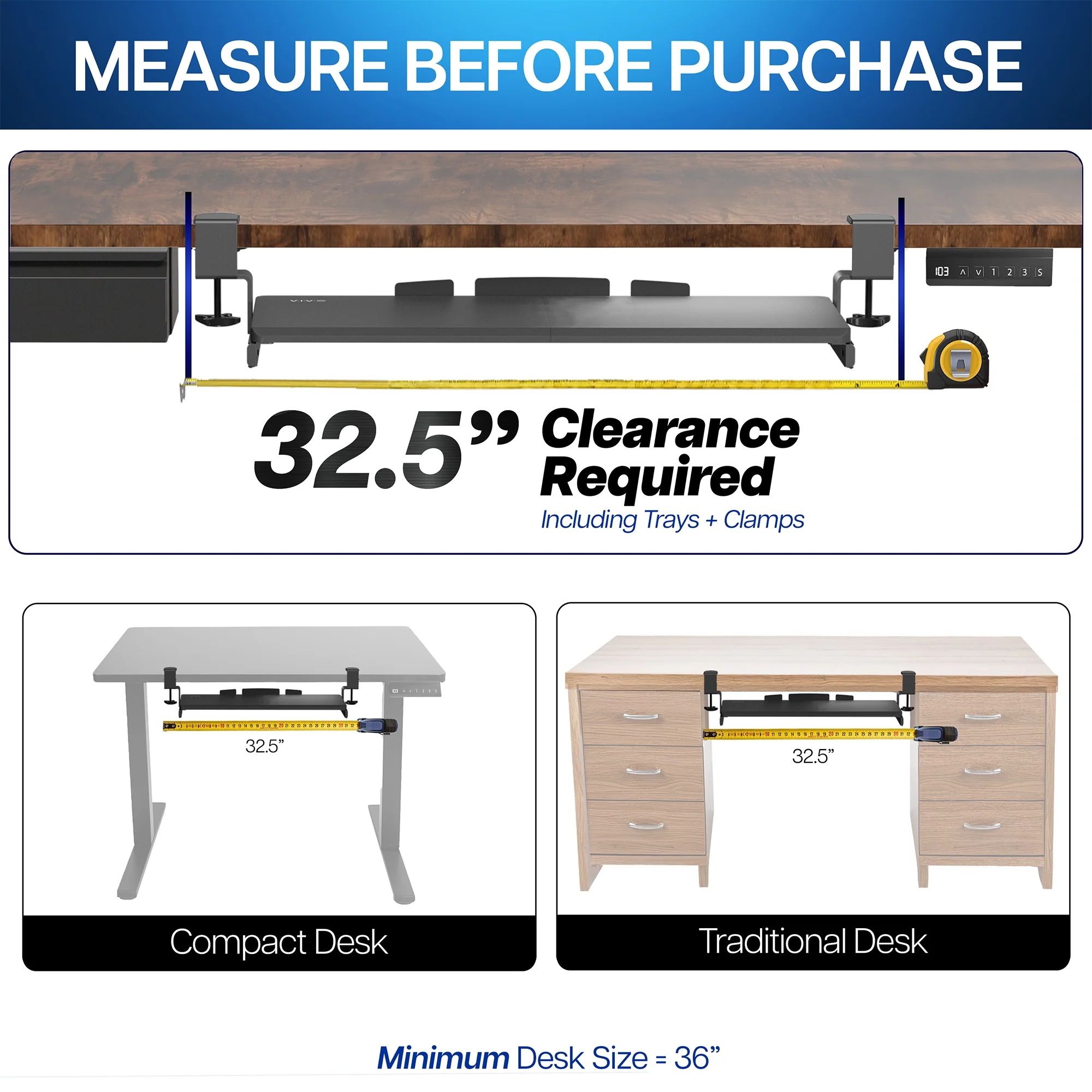 Clamp-on Keyboard Tray - Image 5