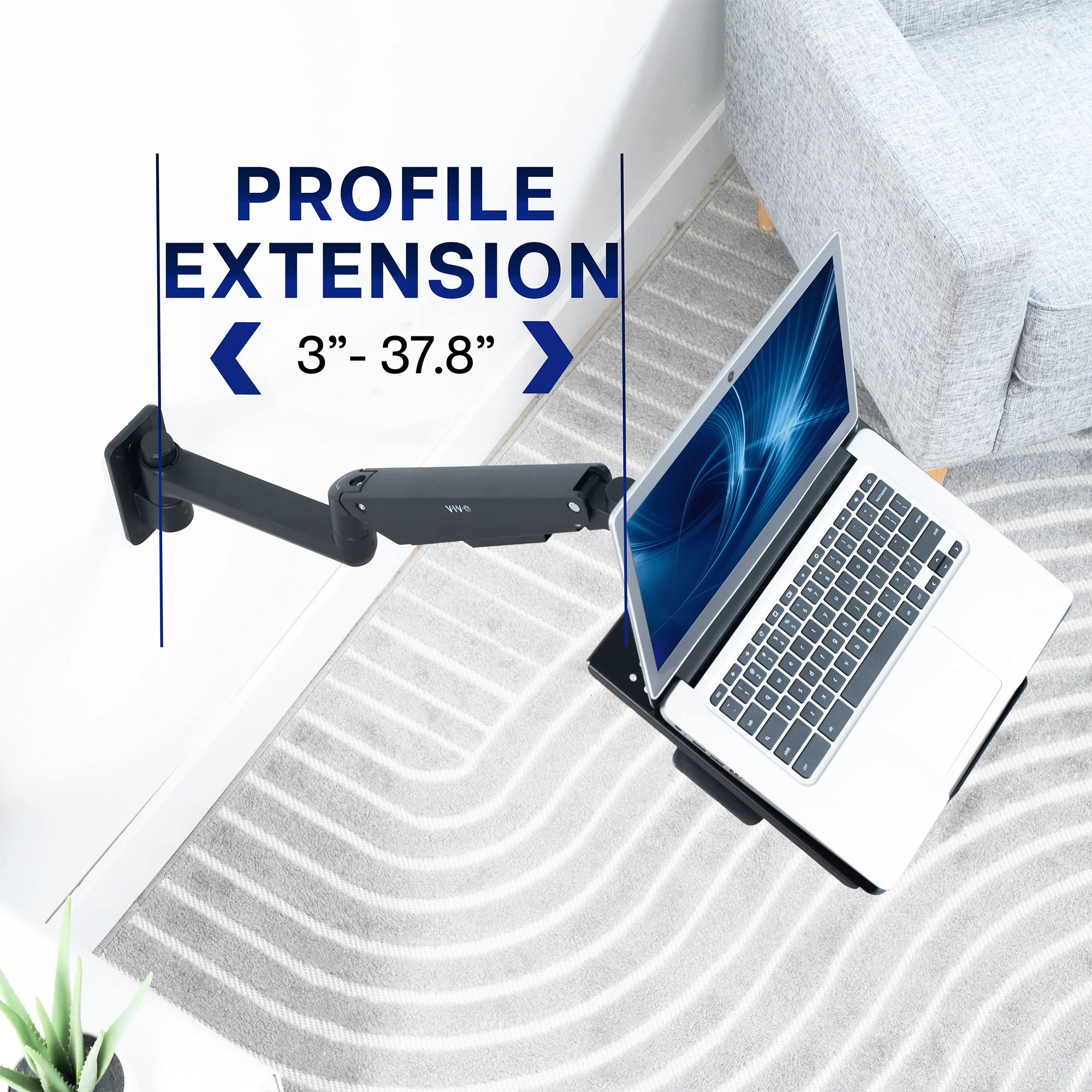 Pneumatic Wall Mounted Laptop Tray - Image 3