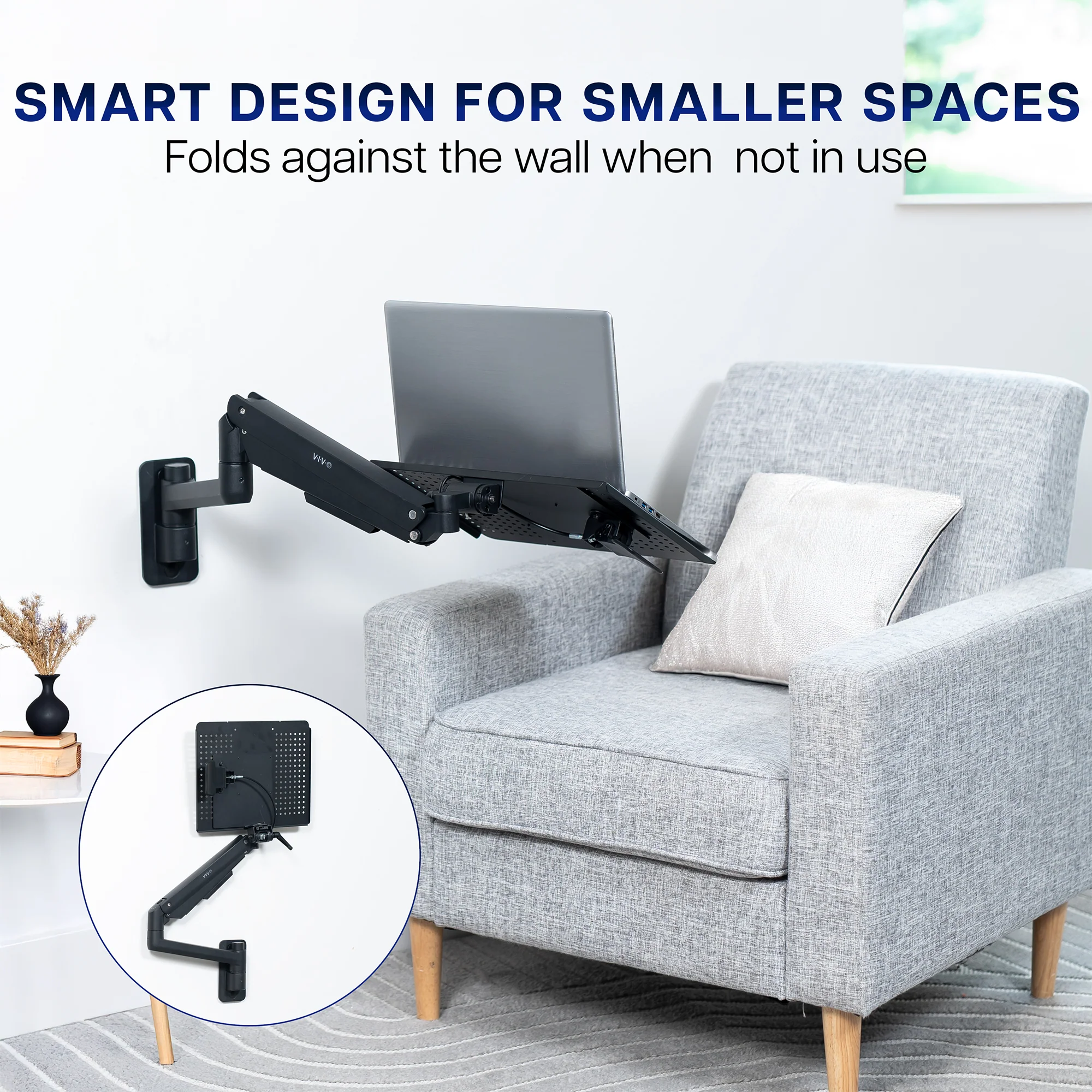 Pneumatic Wall Mounted Laptop Tray - Image 9