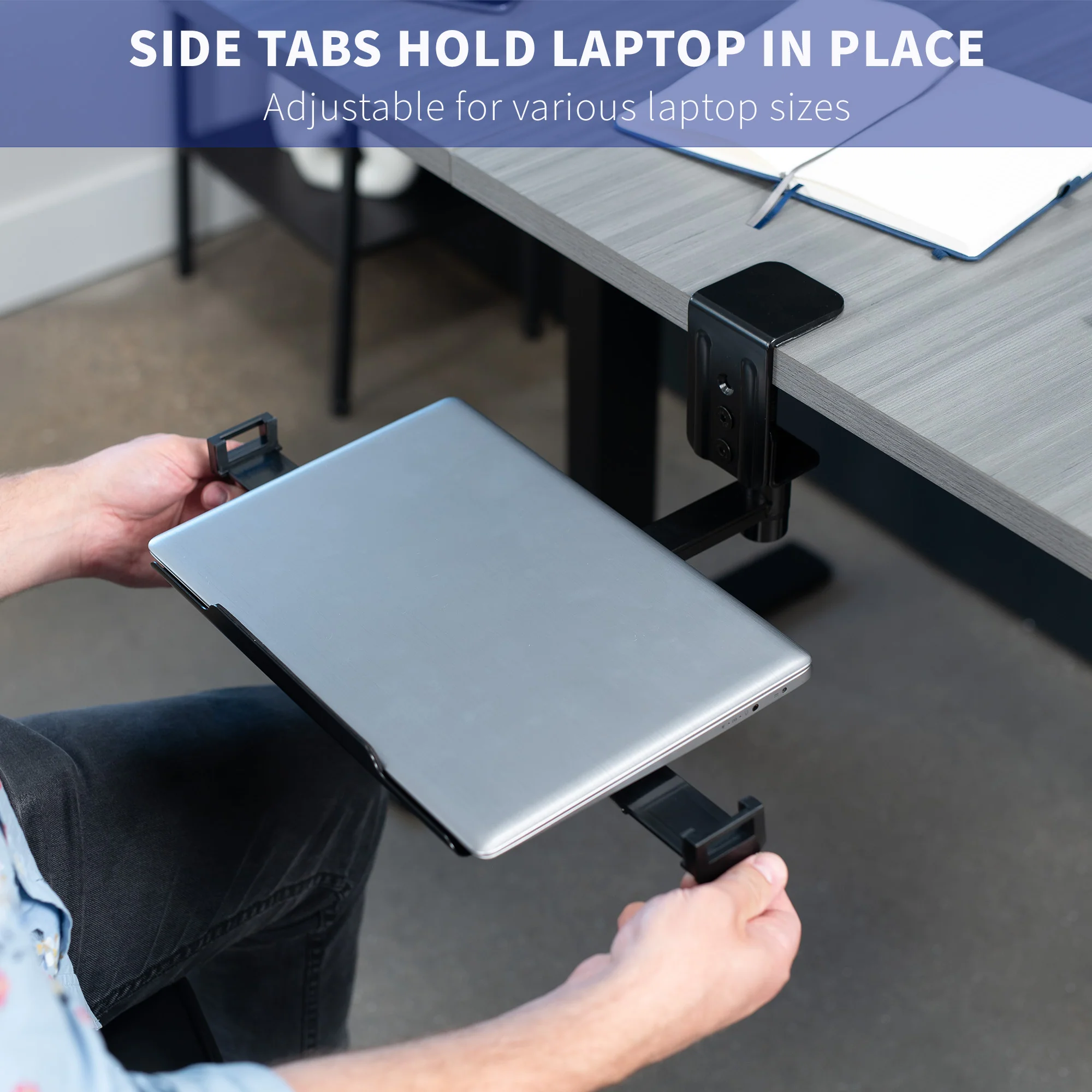 Single Clamp Rotating Laptop Tray - Image 10