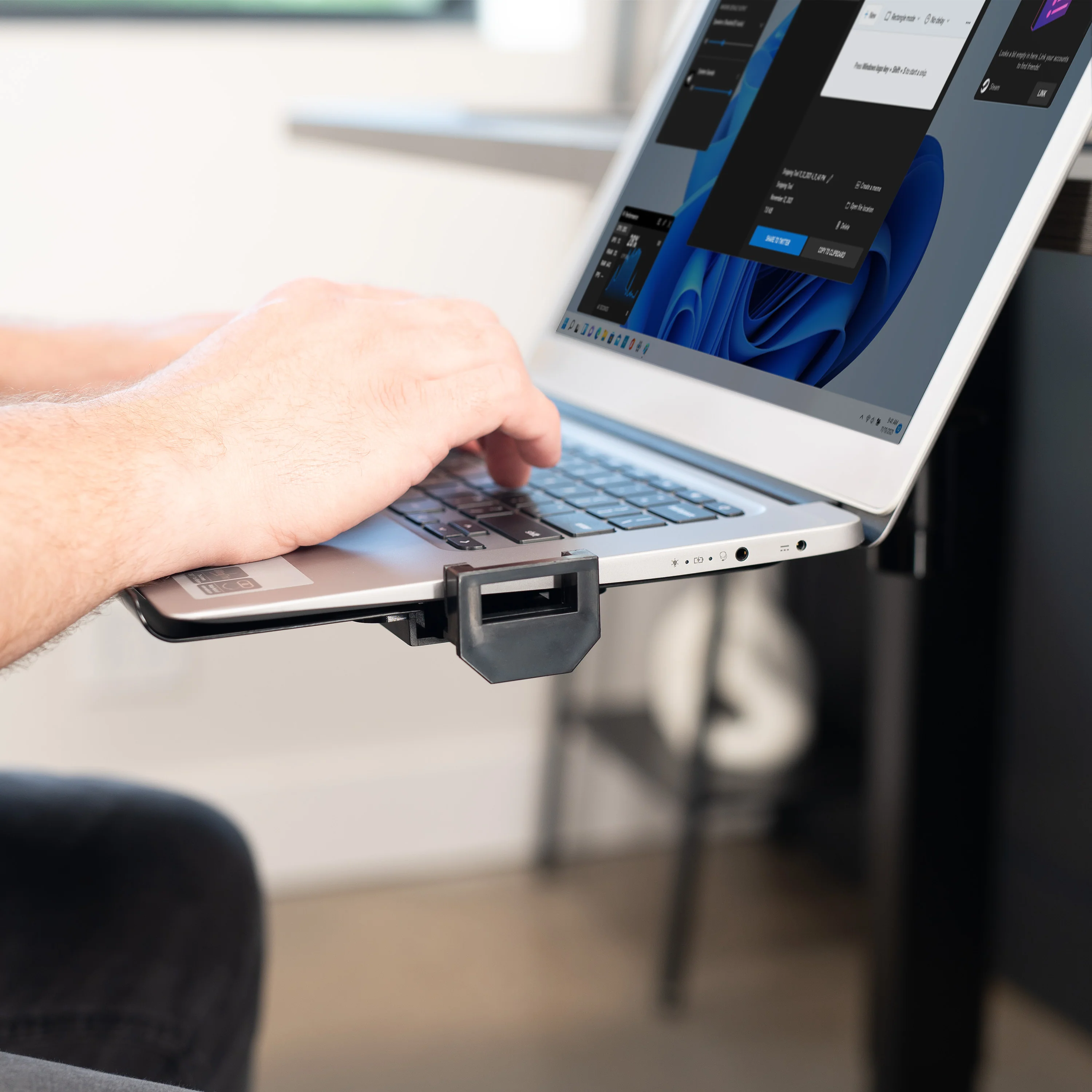 Single Clamp Rotating Laptop Tray - Image 4