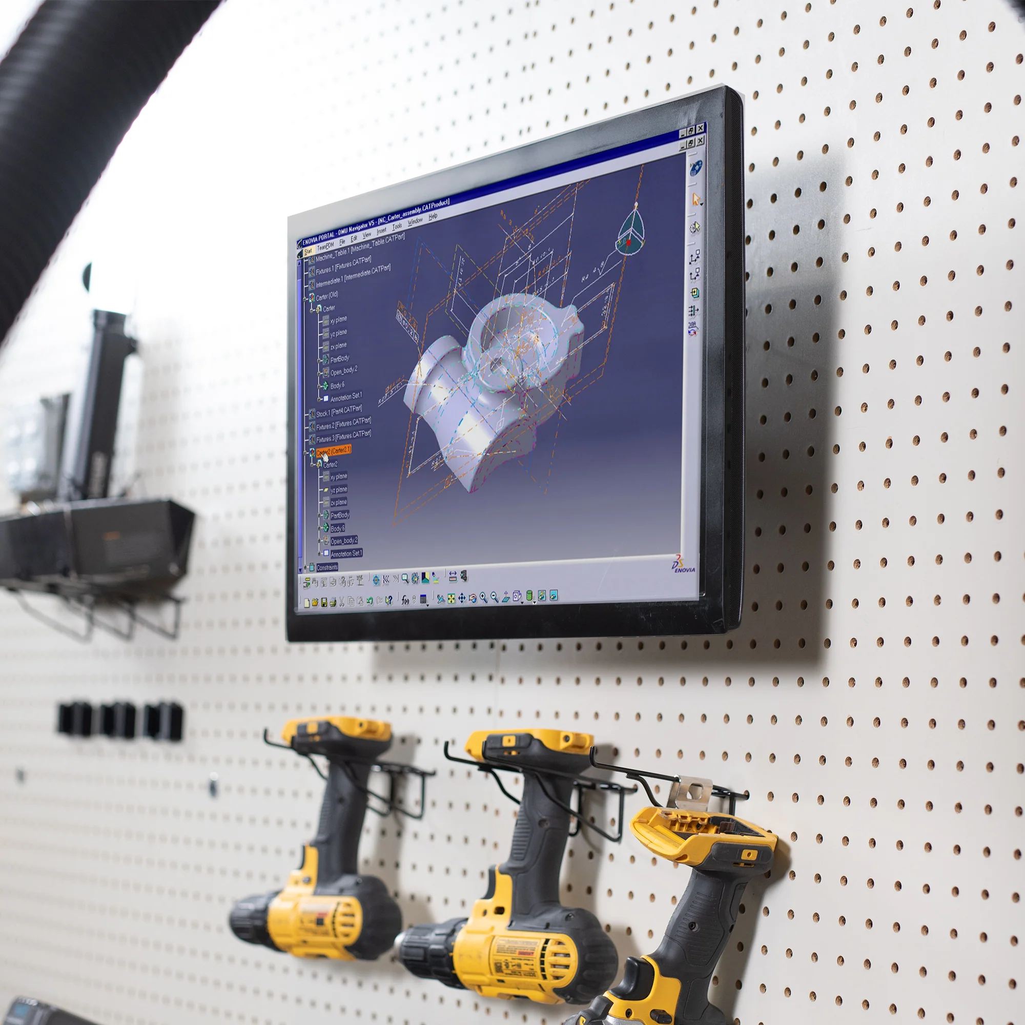 Single Monitor Pegboard Panel Mount - Image 7