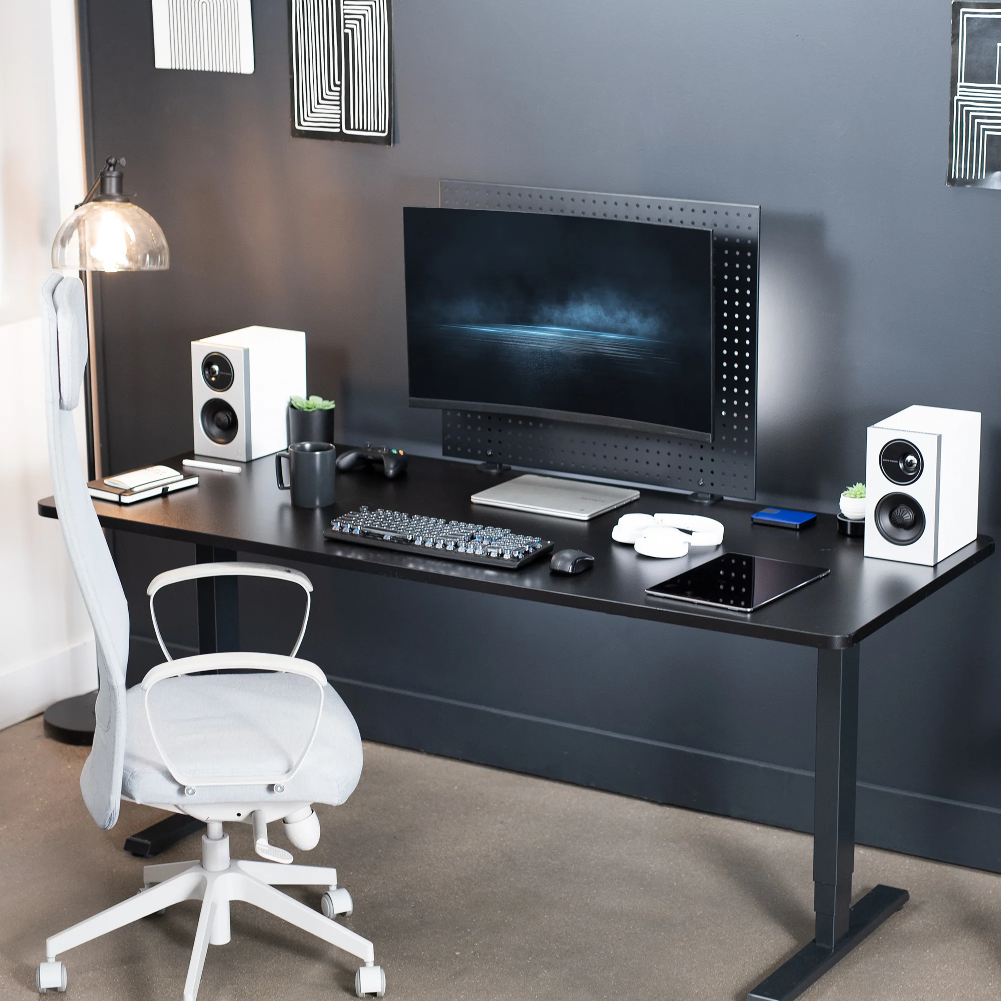 Single Monitor Pegboard Panel Mount - Image 8