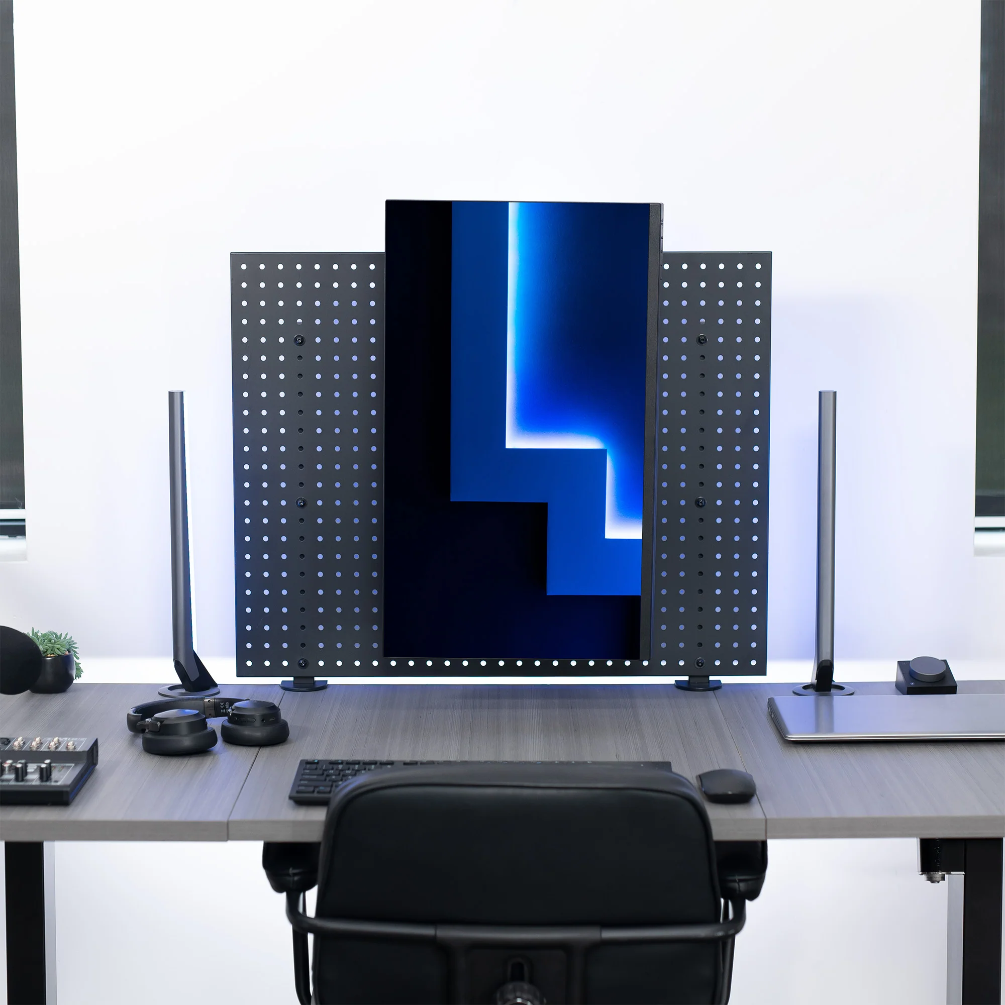 Single Monitor Pegboard Panel Mount with Arm - Image 9