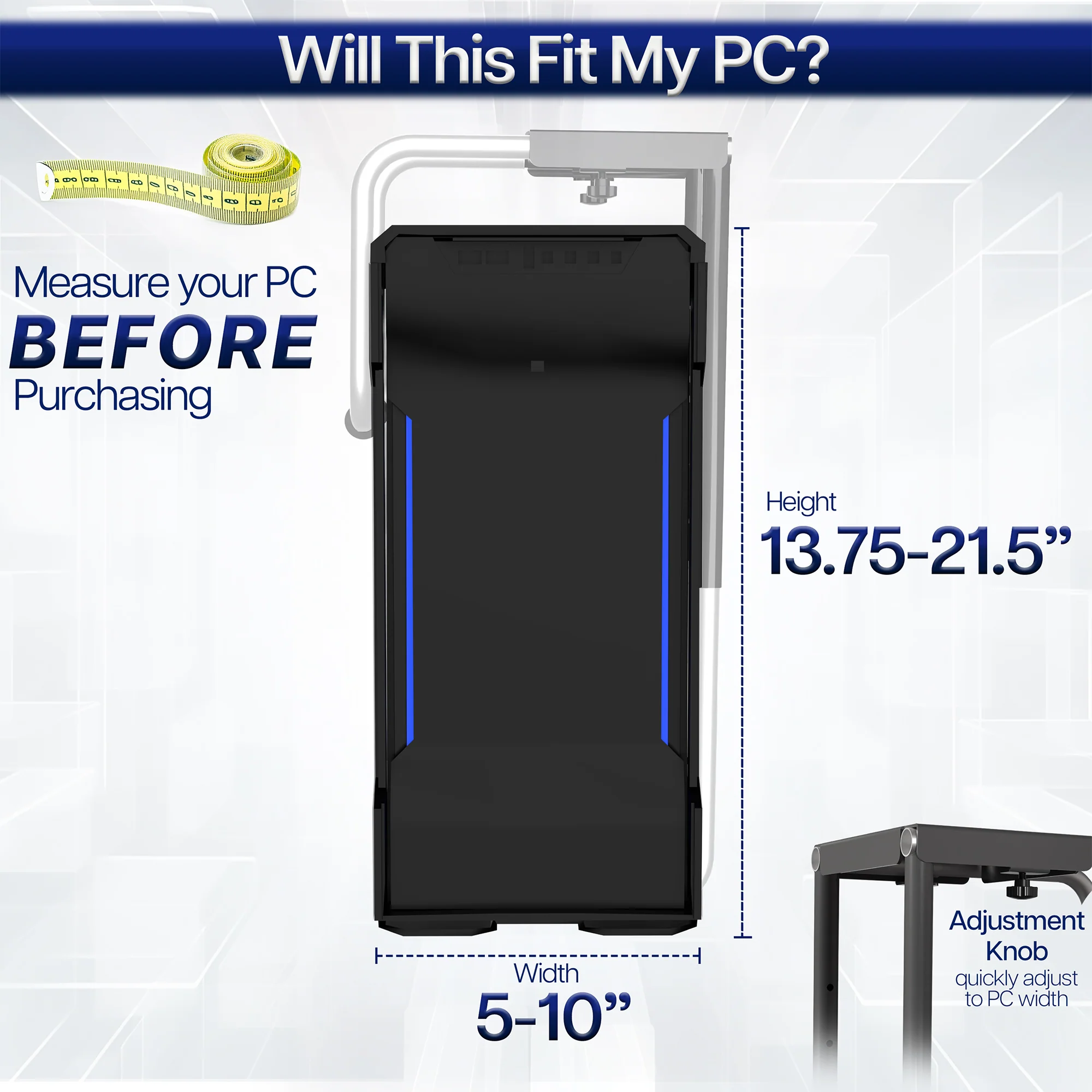 Heavy Duty Under Desk PC Mount - Image 3