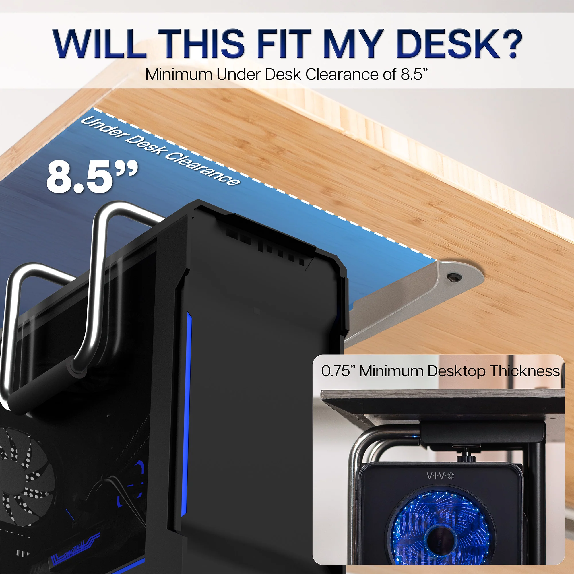 Heavy Duty Under Desk PC Mount - Image 4