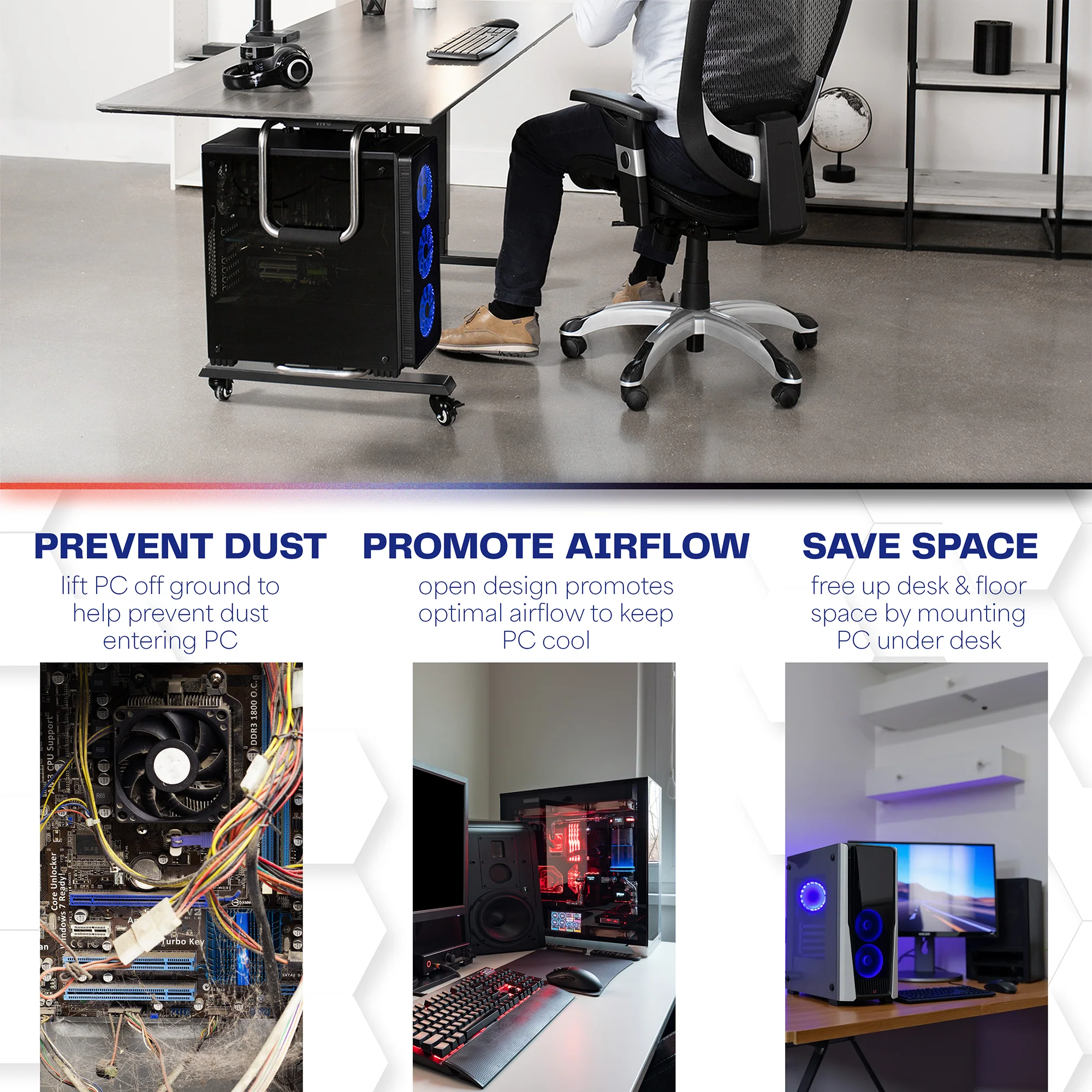 Heavy Duty Under Desk PC Mount - Image 5