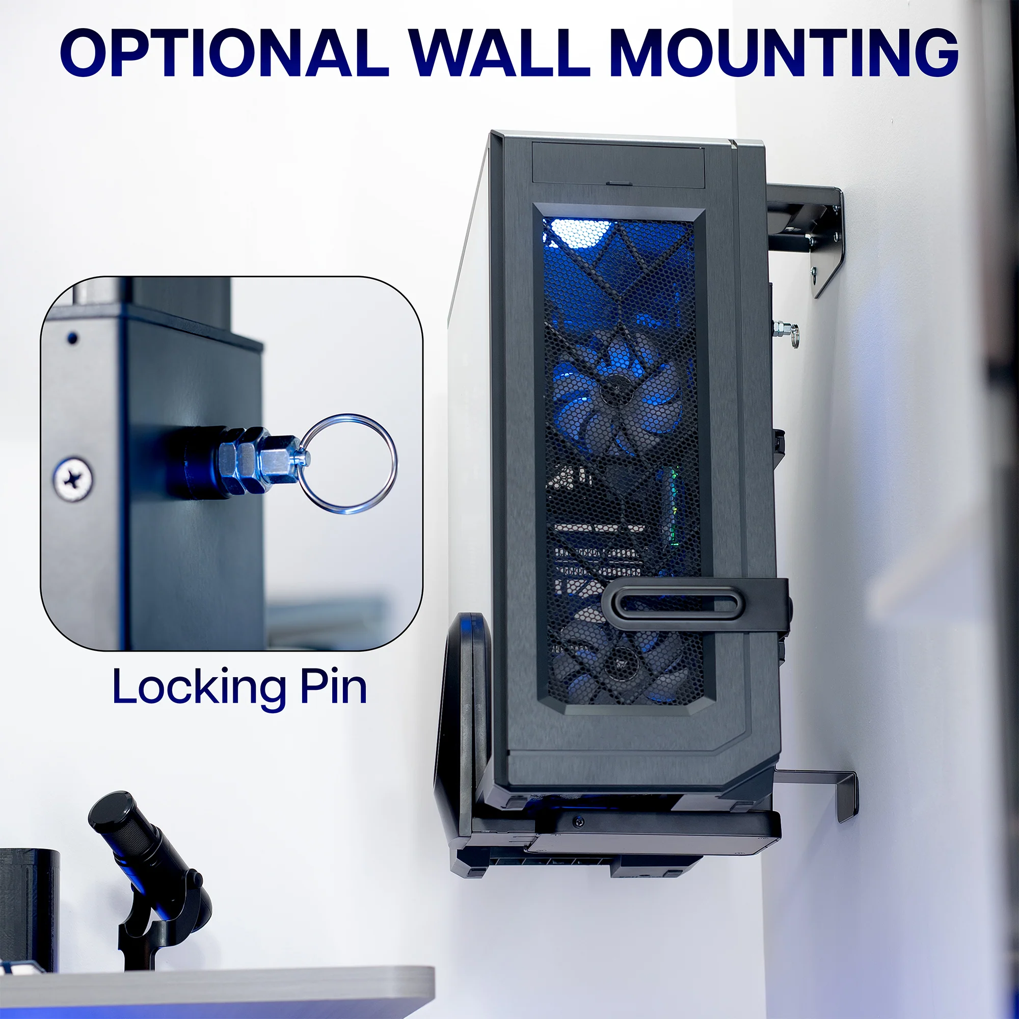 Large Under Desk and Wall PC Mount - Image 6