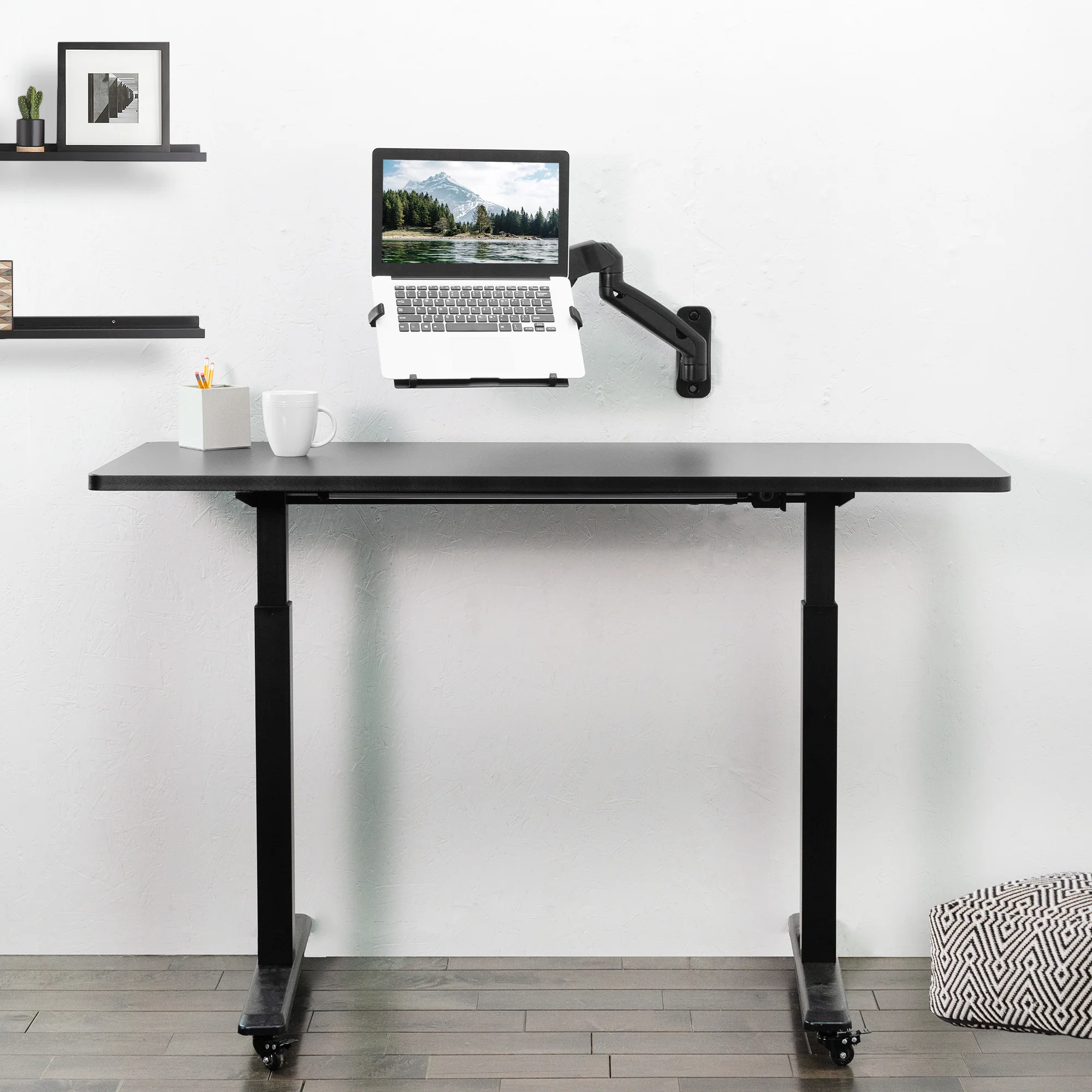 Pneumatic Arm Single Laptop Wall Mount - Image 6