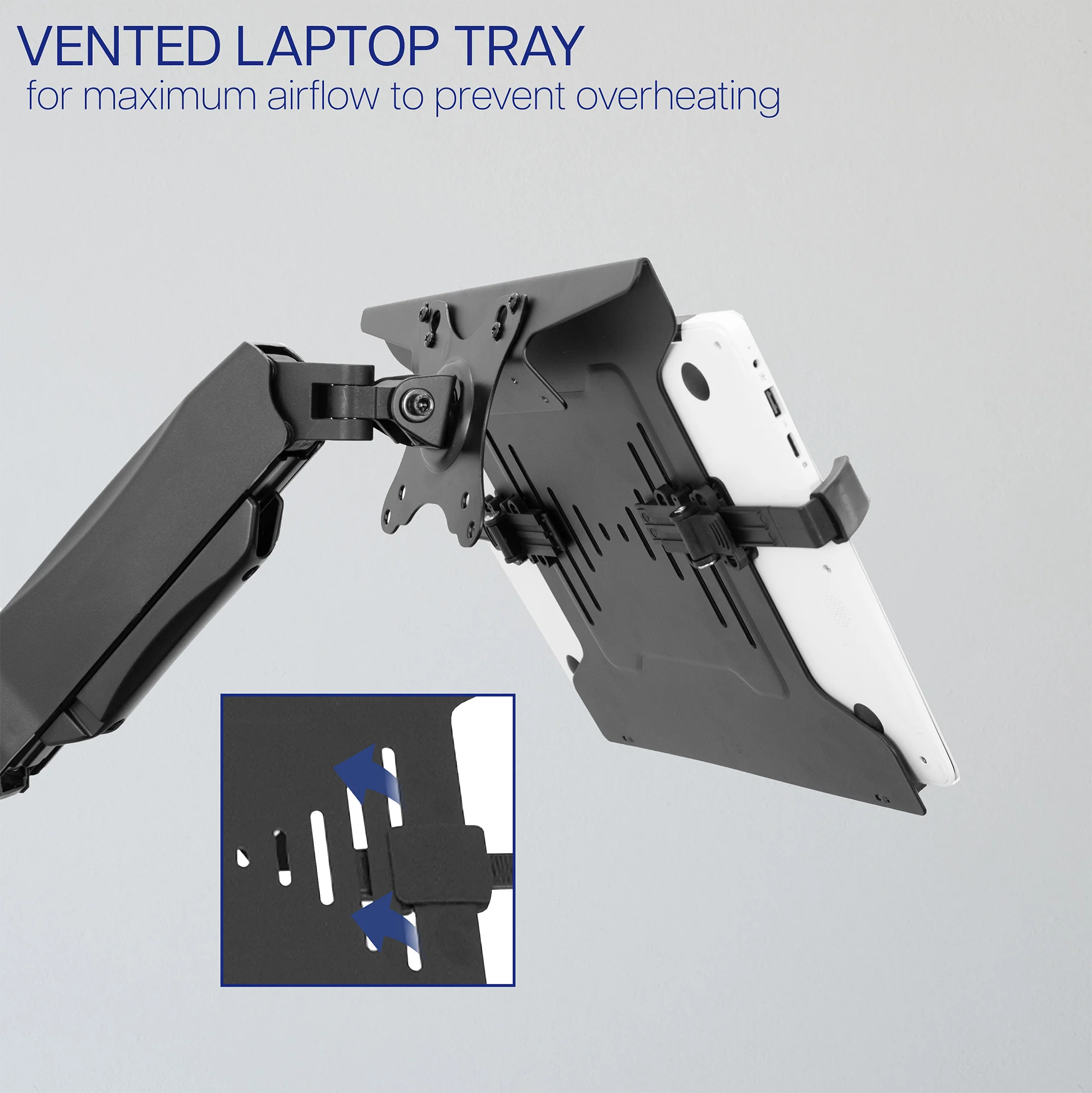 Pneumatic Arm Single Laptop Wall Mount - Image 7