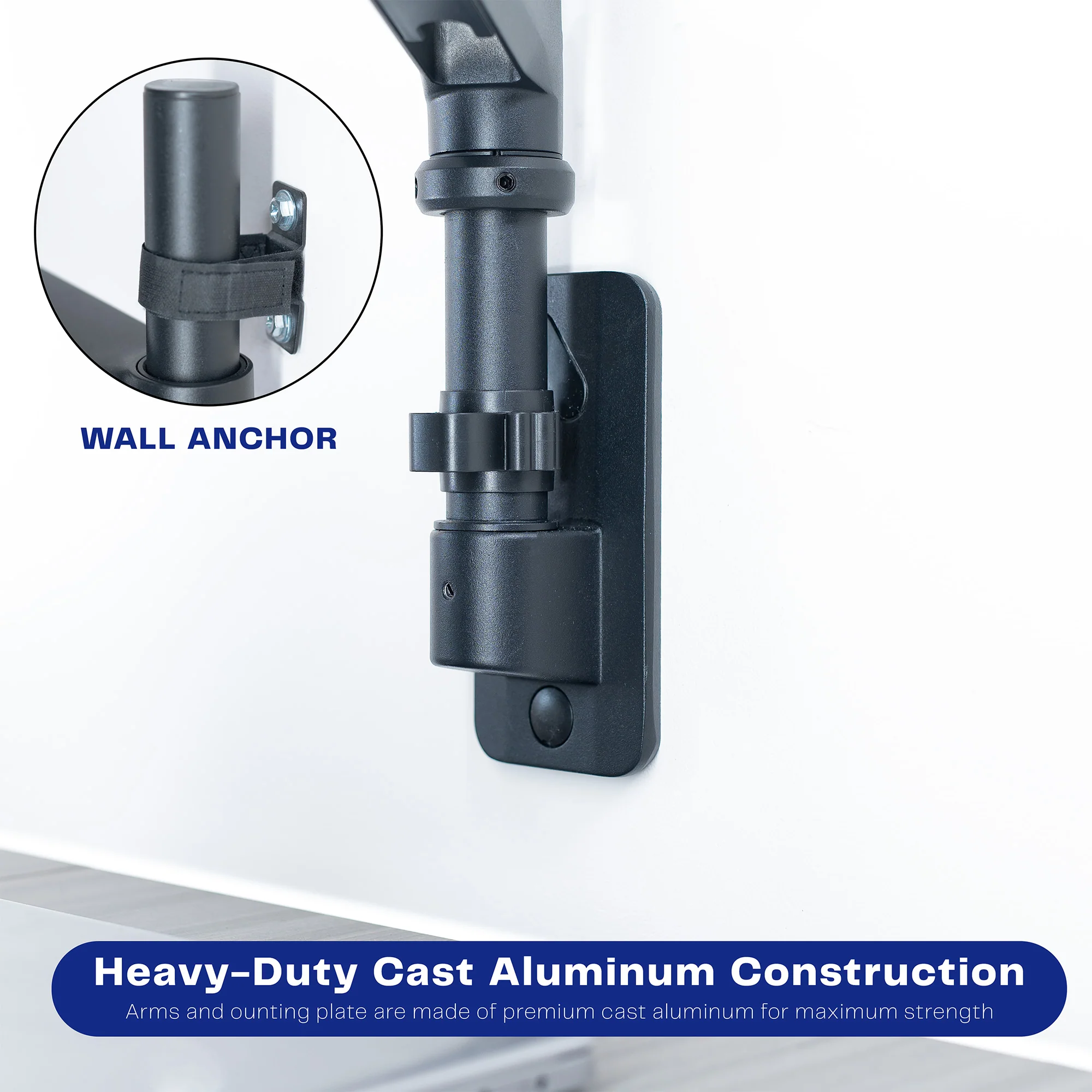 Pneumatic Arm Dual Ultrawide Monitor Wall Mount - Image 8