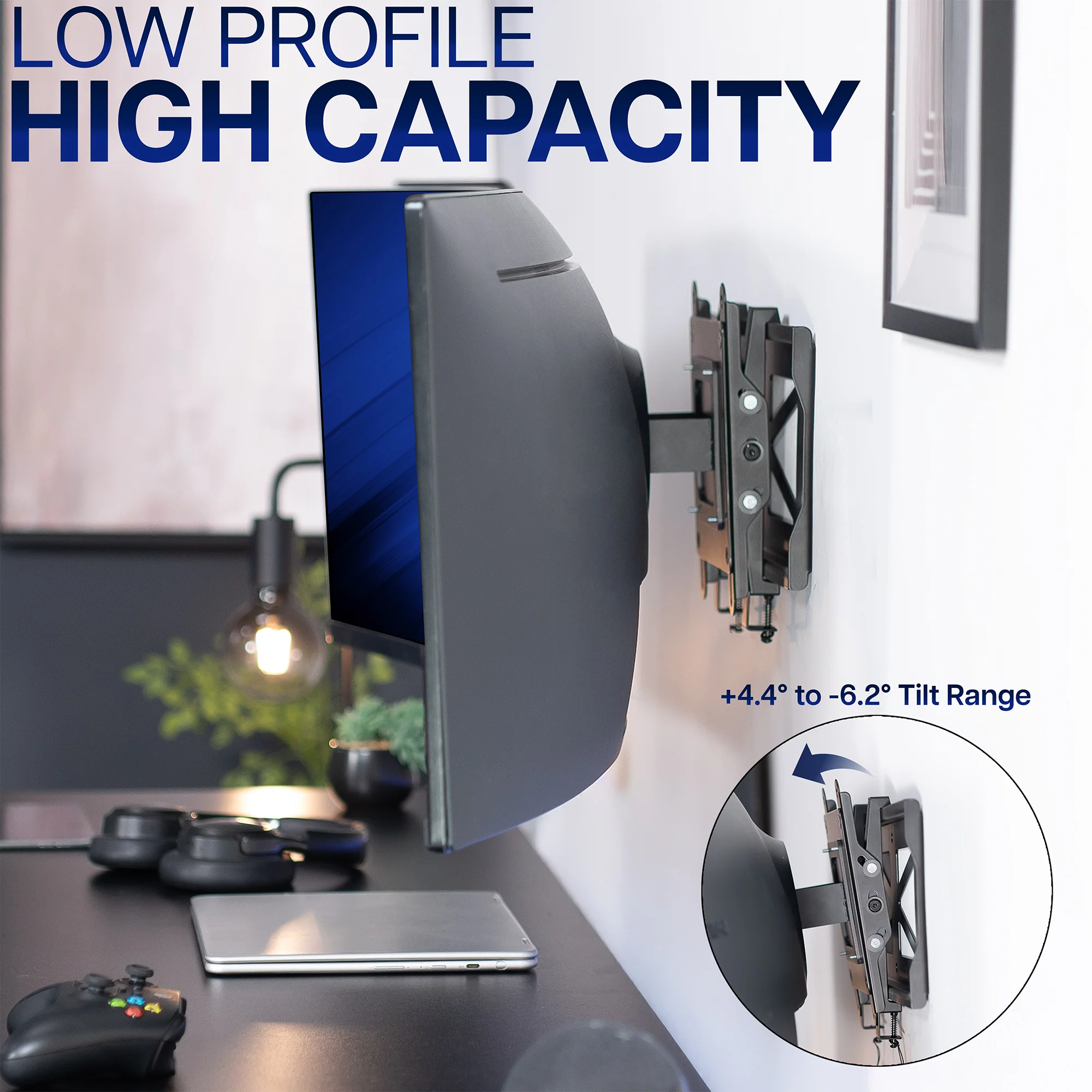 Low Profile Ultrawide Monitor Wall Mount - Up to 49" Screens - Image 7