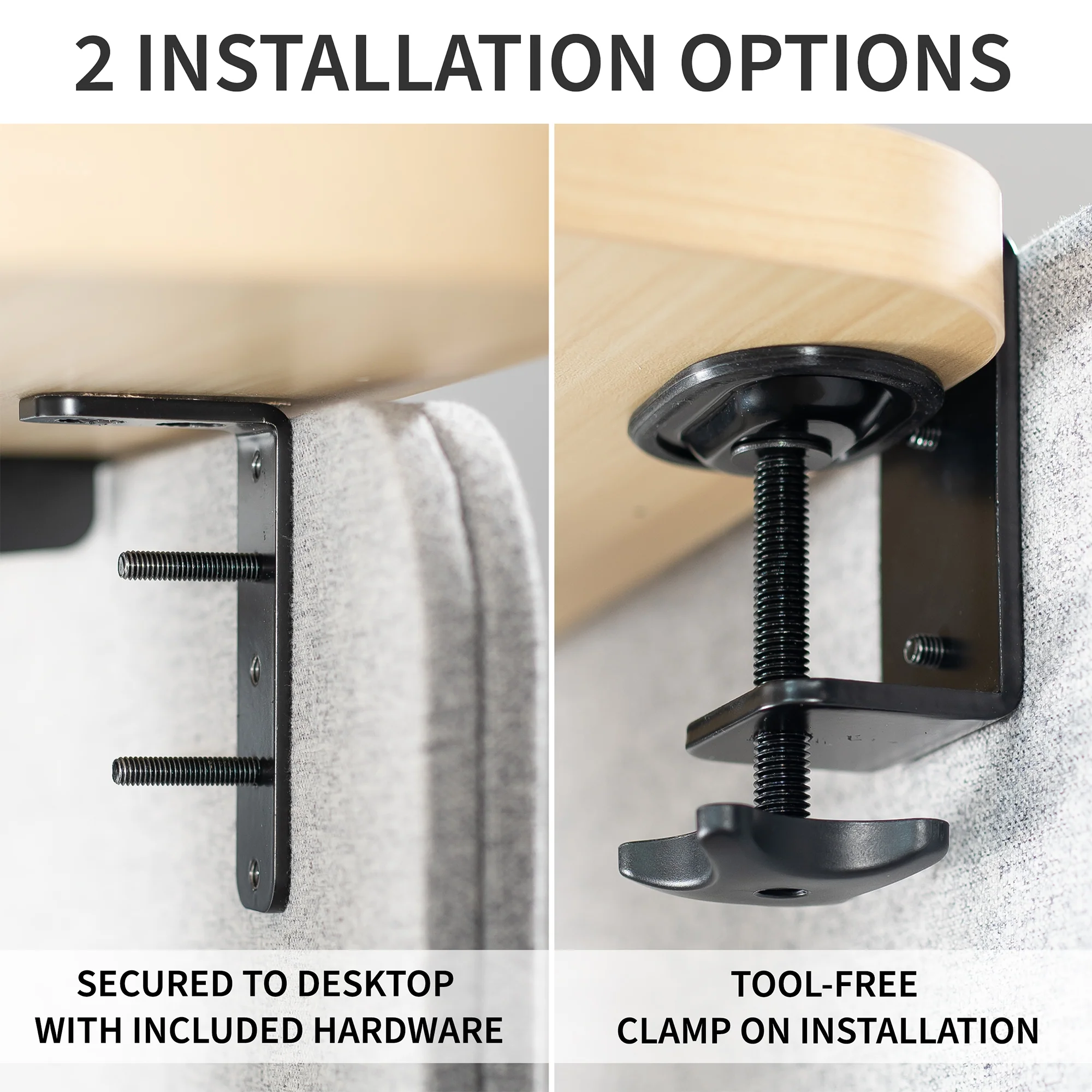 Clamp-on/Screw-on Desk Privacy Panels (x2) - Image 12
