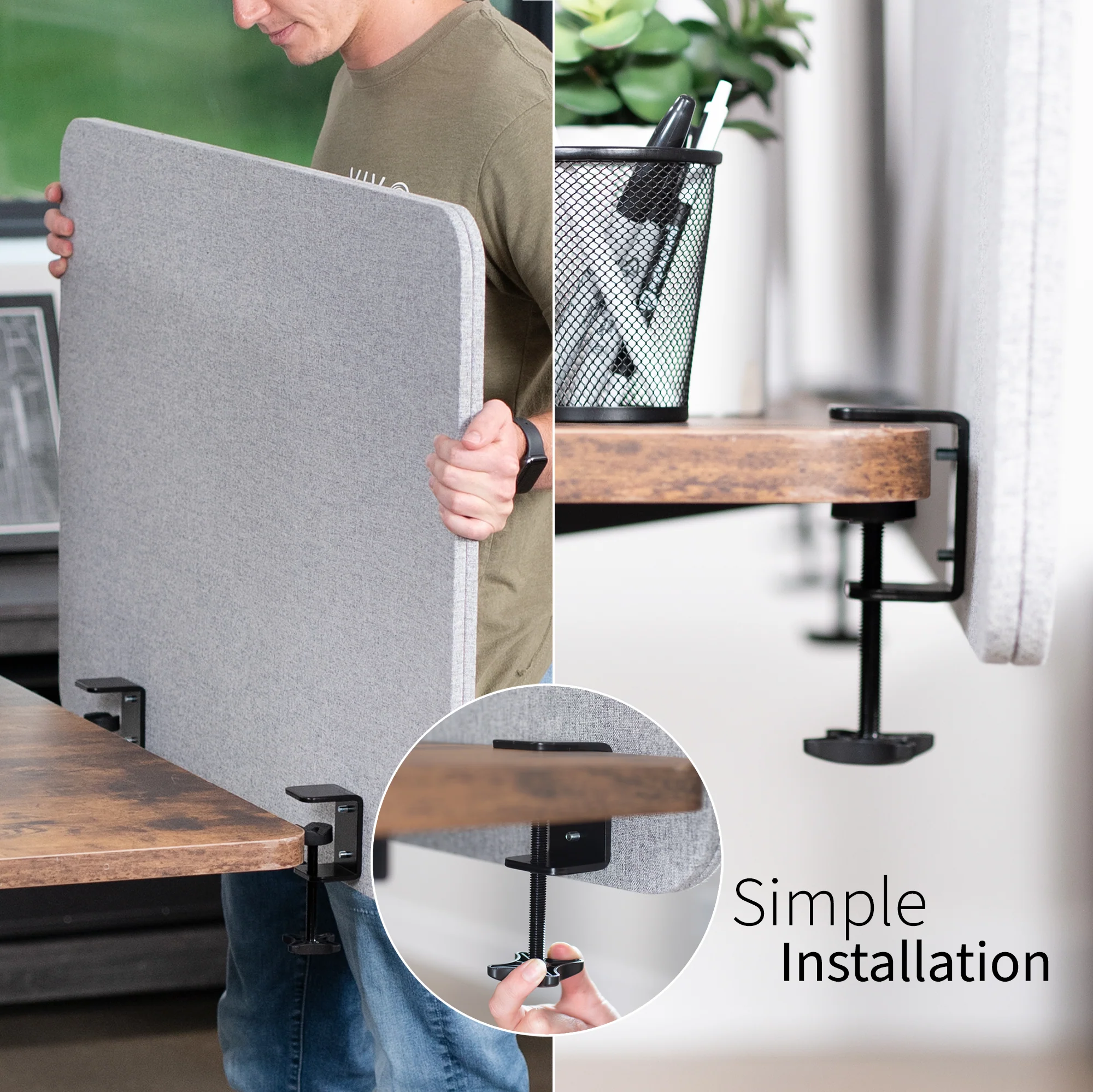 Clamp-on/Screw-on Desk Privacy Panels (x2) - Image 8