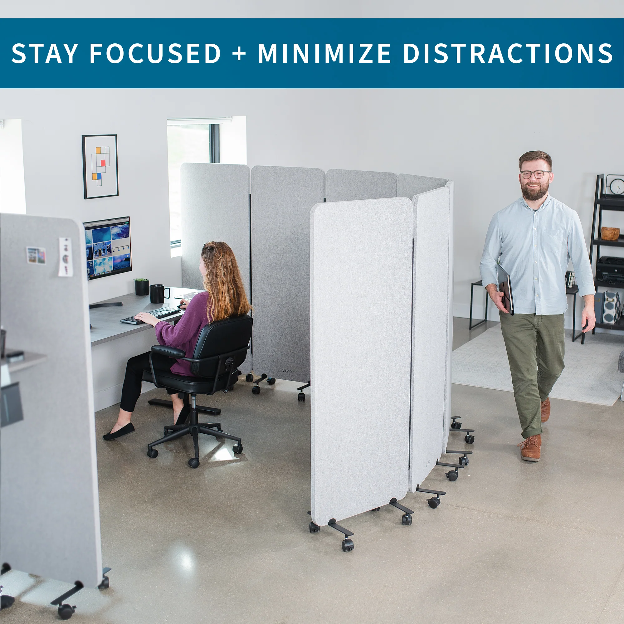 Mobile Freestanding Room Dividers - Image 5