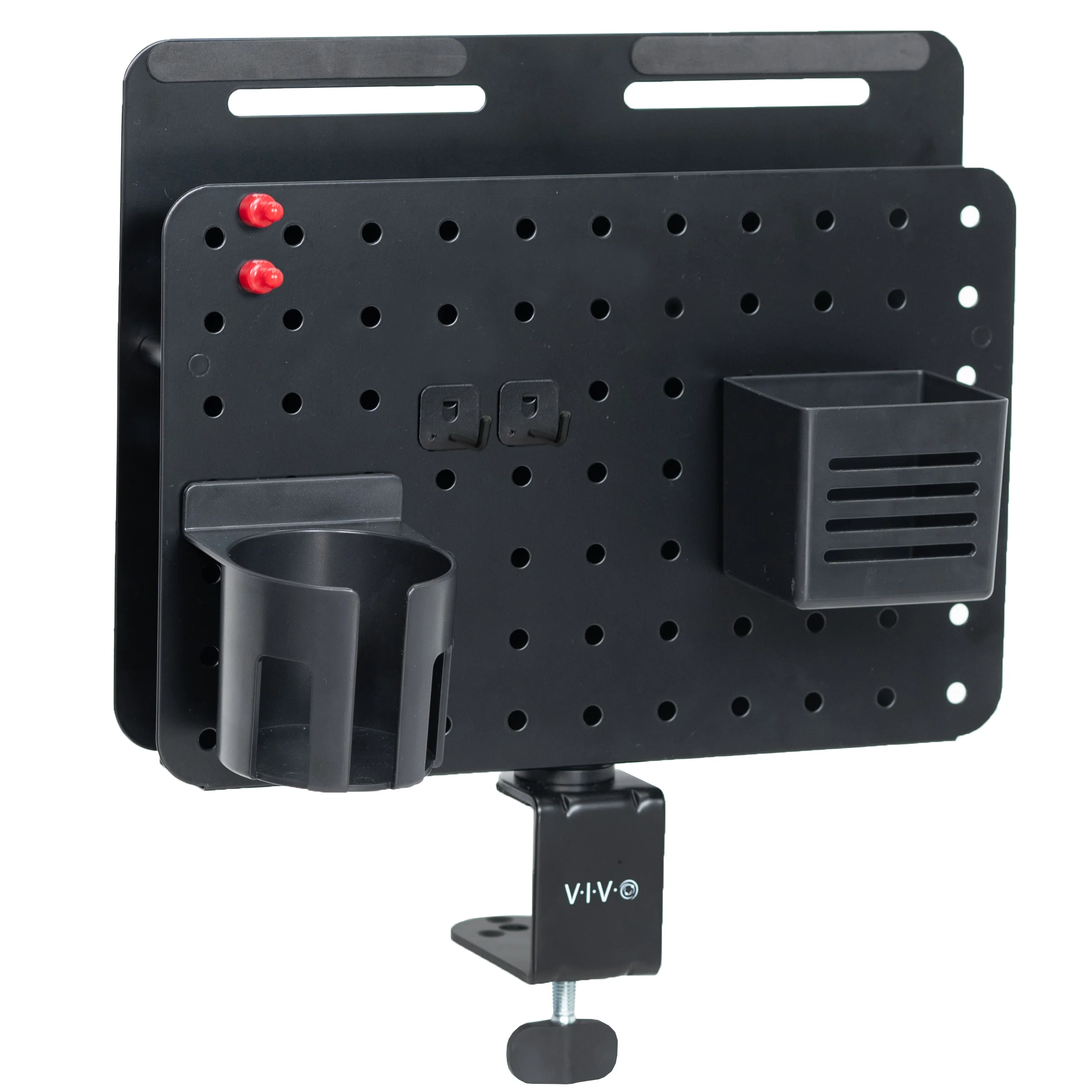 Clamp-on Rotating Pegboard with Laptop Holder - Image 11