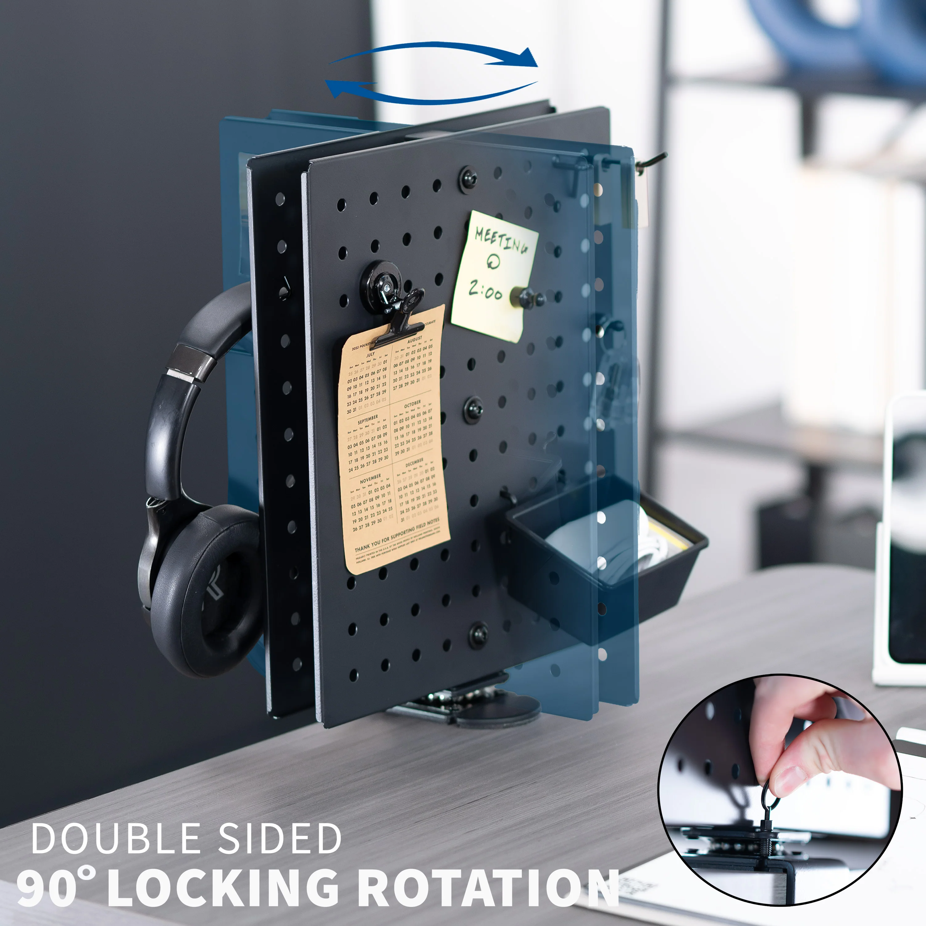 Clamp-on Rotating Pegboard & Accessory Holder - Image 4