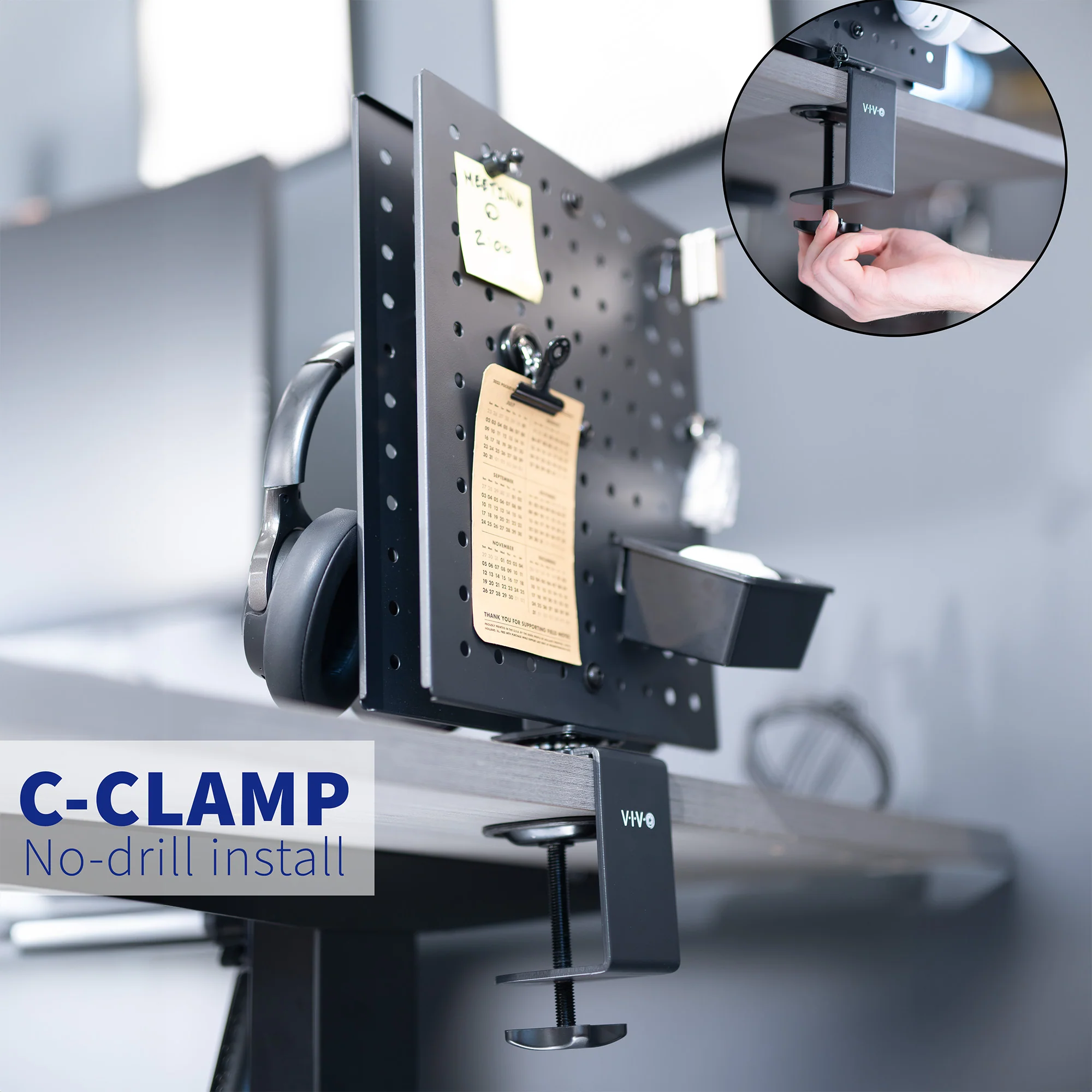 Clamp-on Rotating Pegboard & Accessory Holder - Image 7