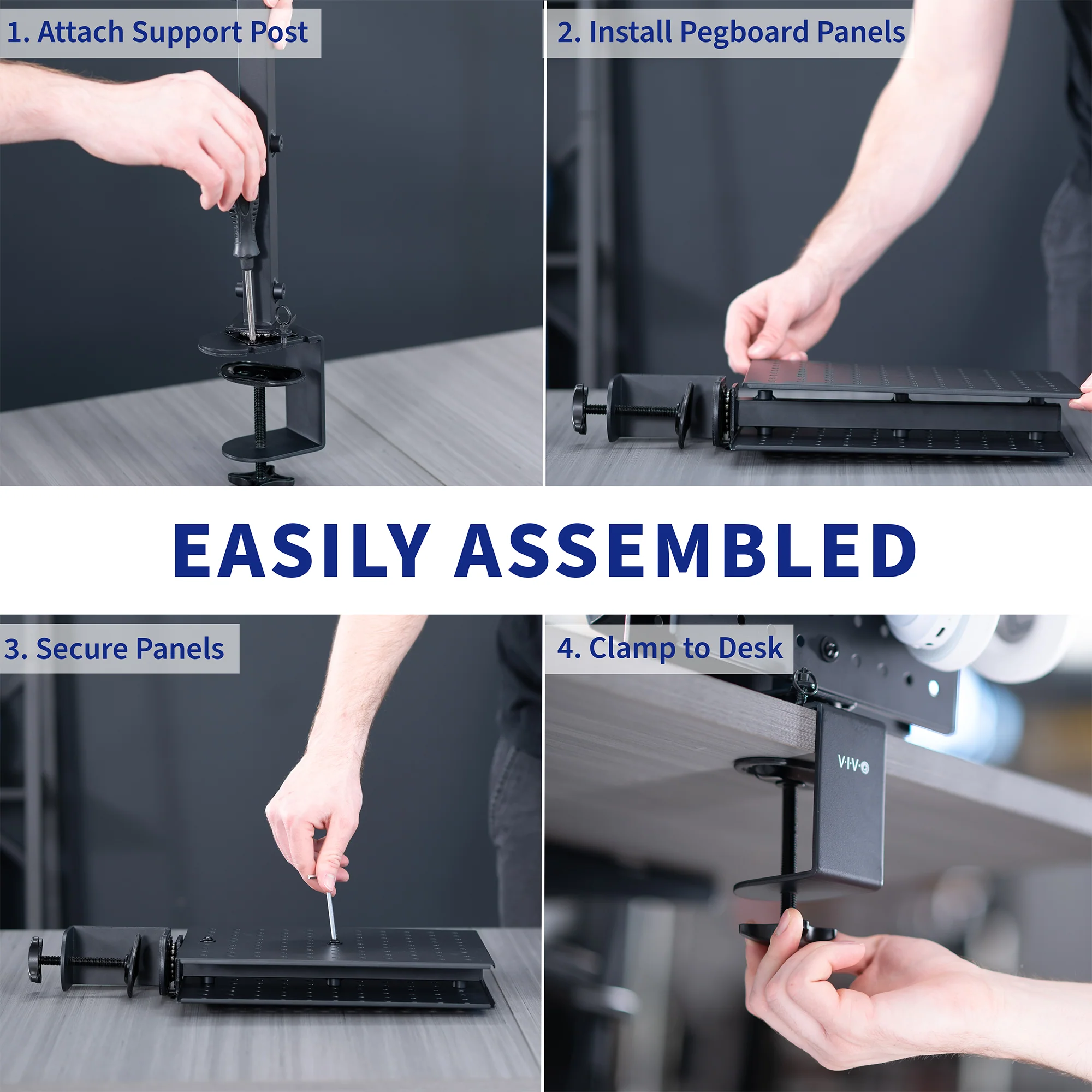 Clamp-on Rotating Pegboard & Accessory Holder - Image 8