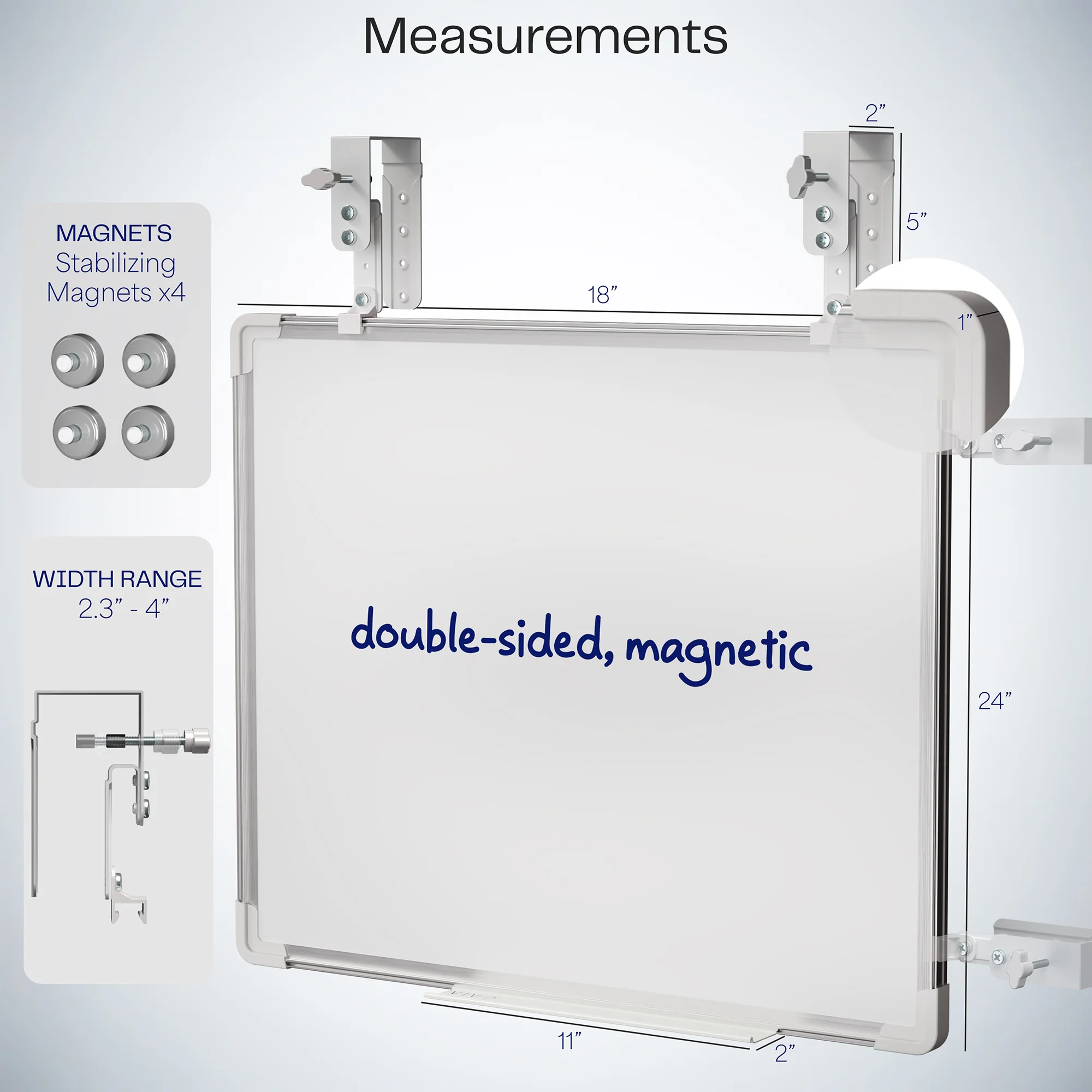 Hanging 24" x 20" Whiteboard - Image 3
