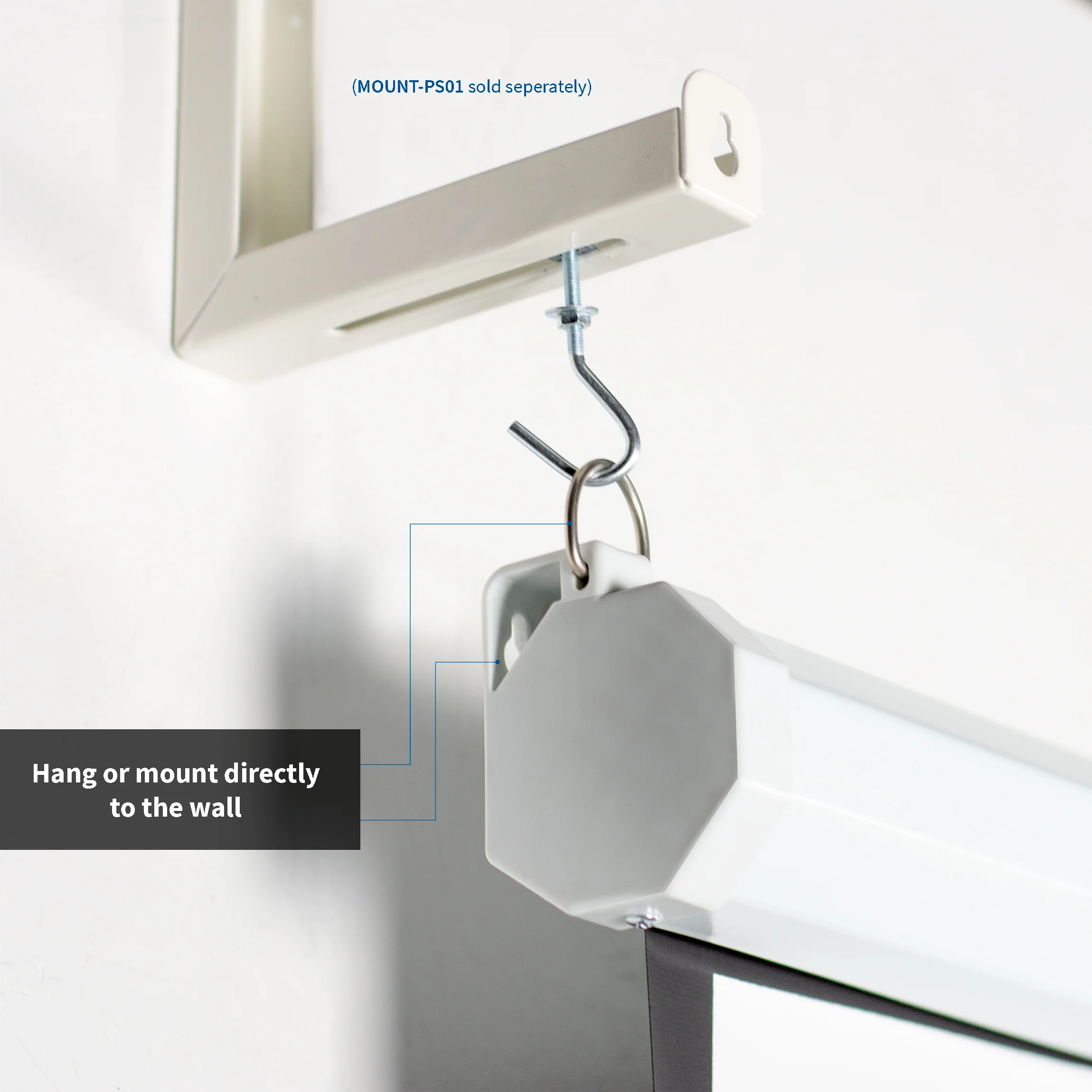 80" Manual Projector Screen 16:9 - Image 7