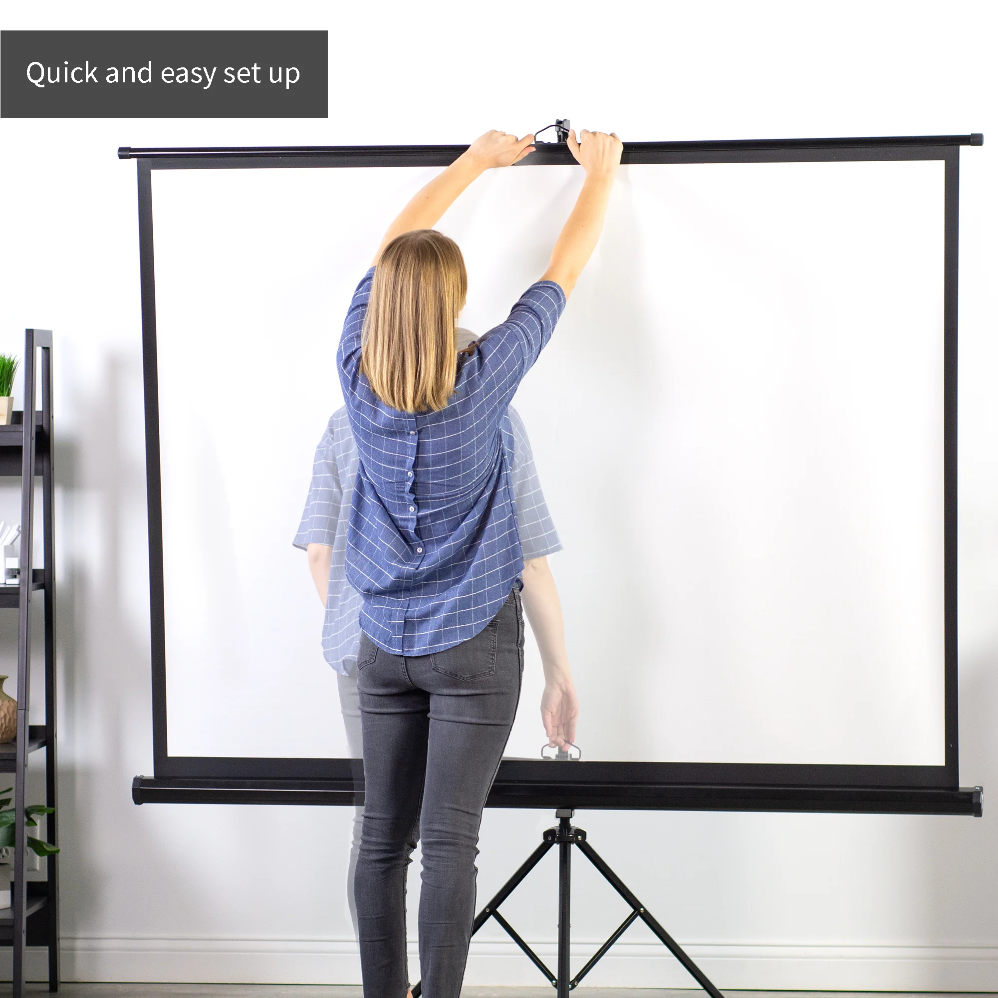 100" Portable Tripod Projector Screen 4:3 - Image 5