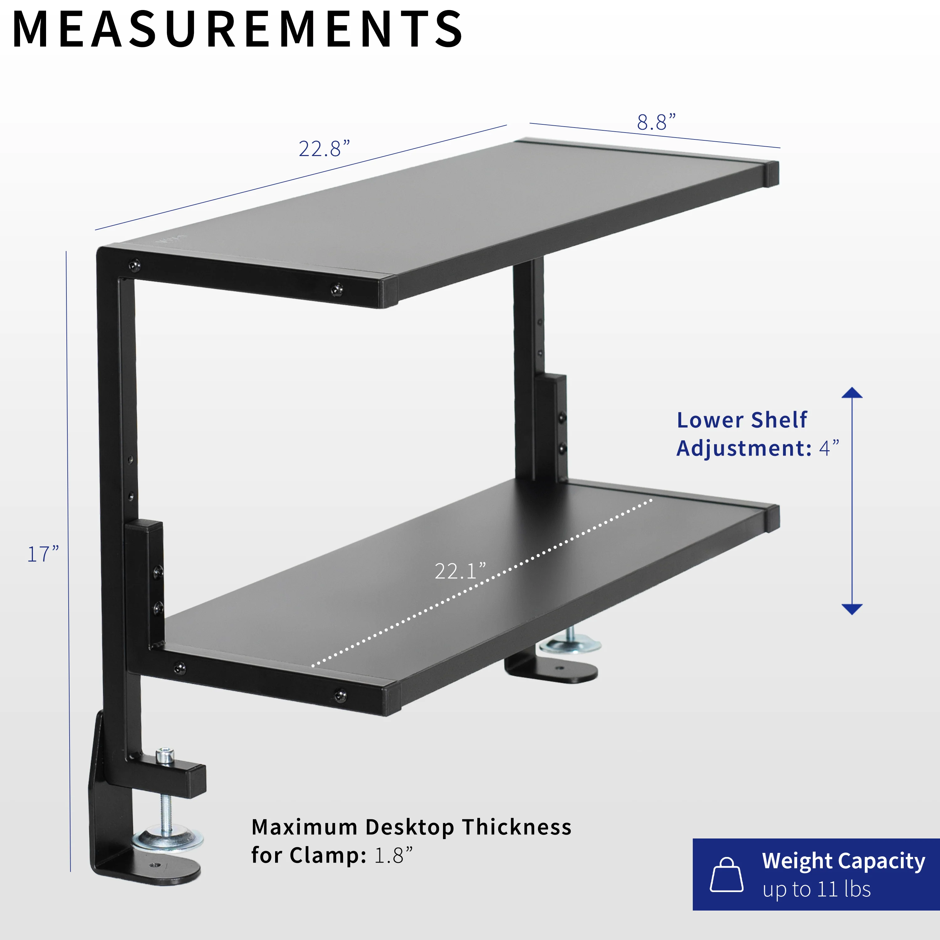 Above/Below Clamp-on Dual Shelf - Image 16