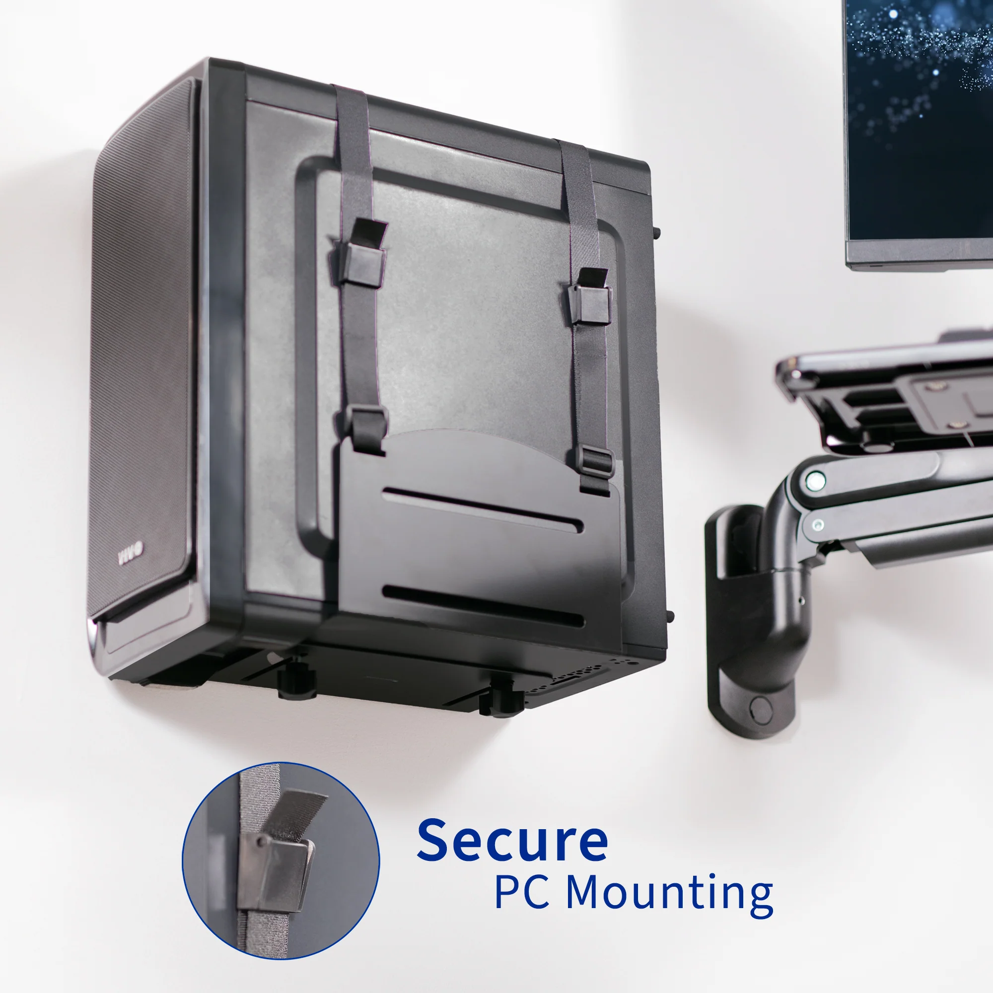 Single 17" to 32" Monitor Sit to Stand Wall Mount Workstation - Image 7