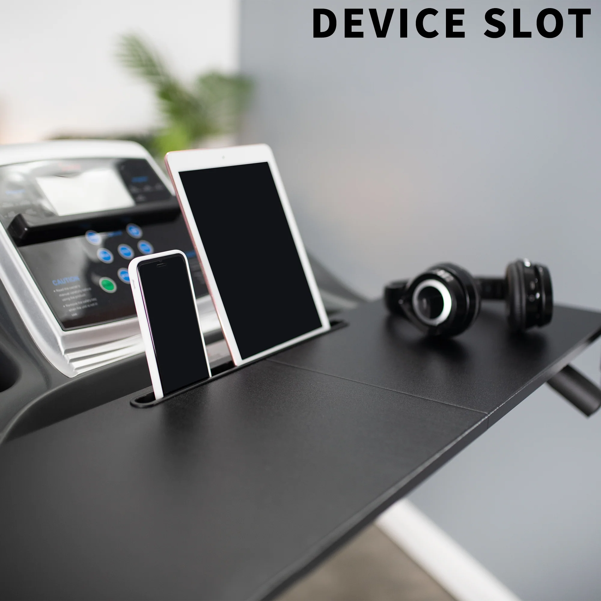 31" Laptop Tray Treadmill Attachment with Cup Holder & Phone Slot - Image 4