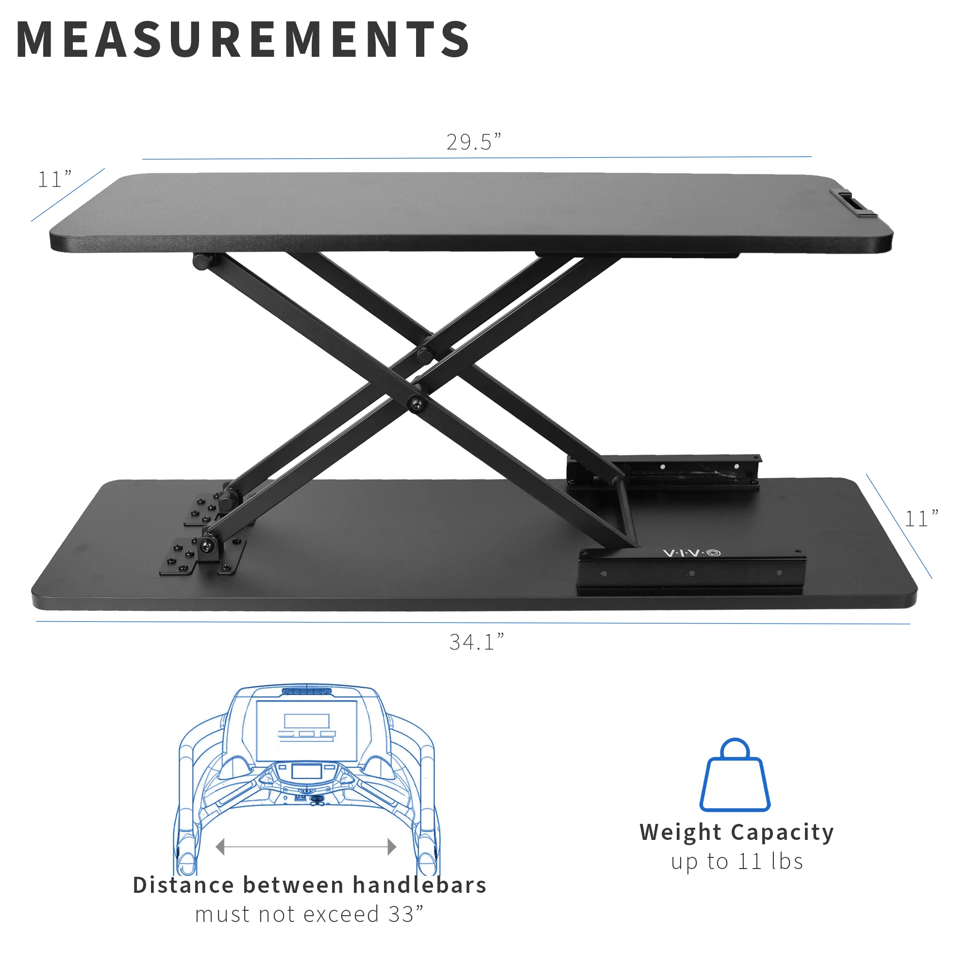 30" Laptop Tray Treadmill Desktop Riser - Image 4