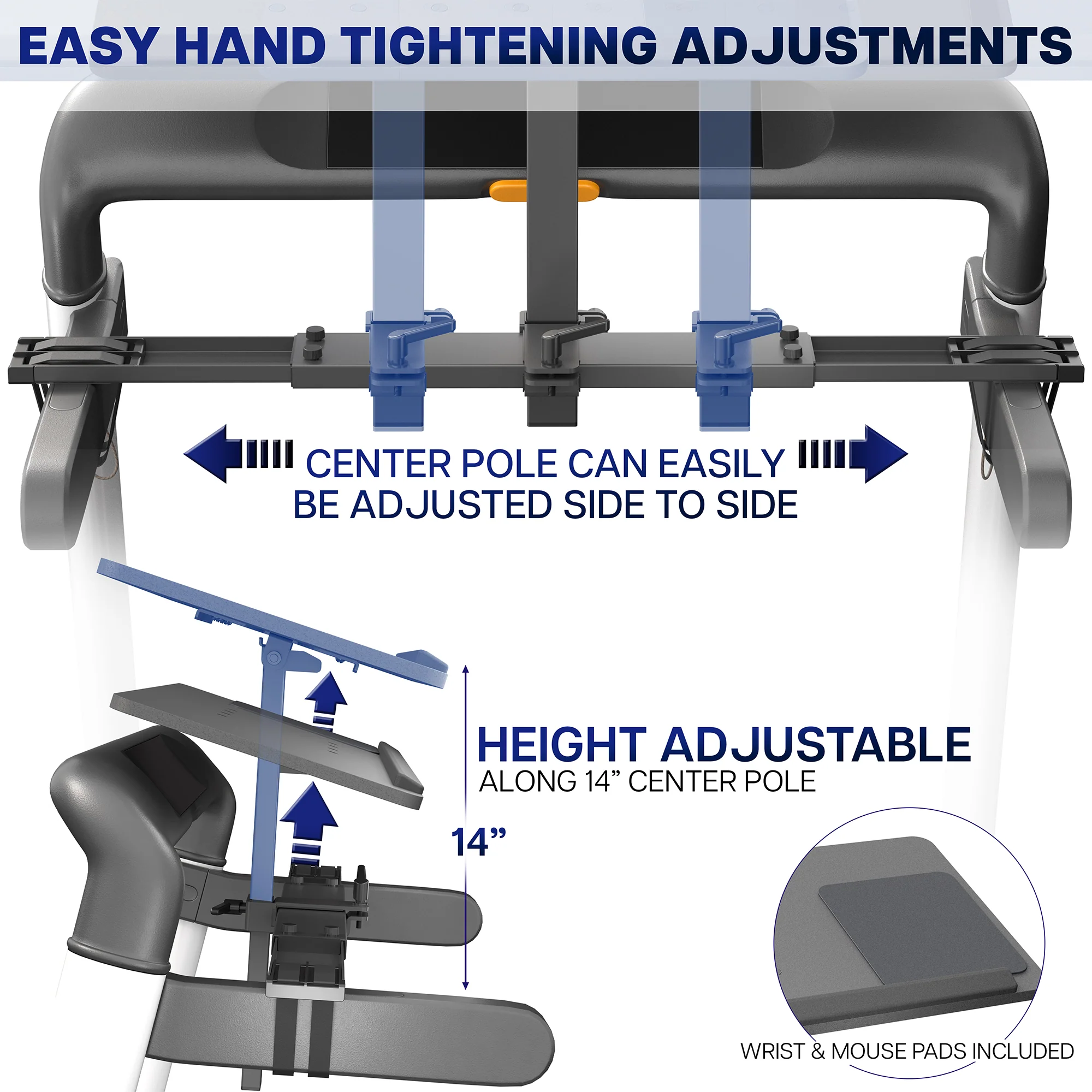Height Adjustable 27" Laptop Desk for Treadmill - Image 7
