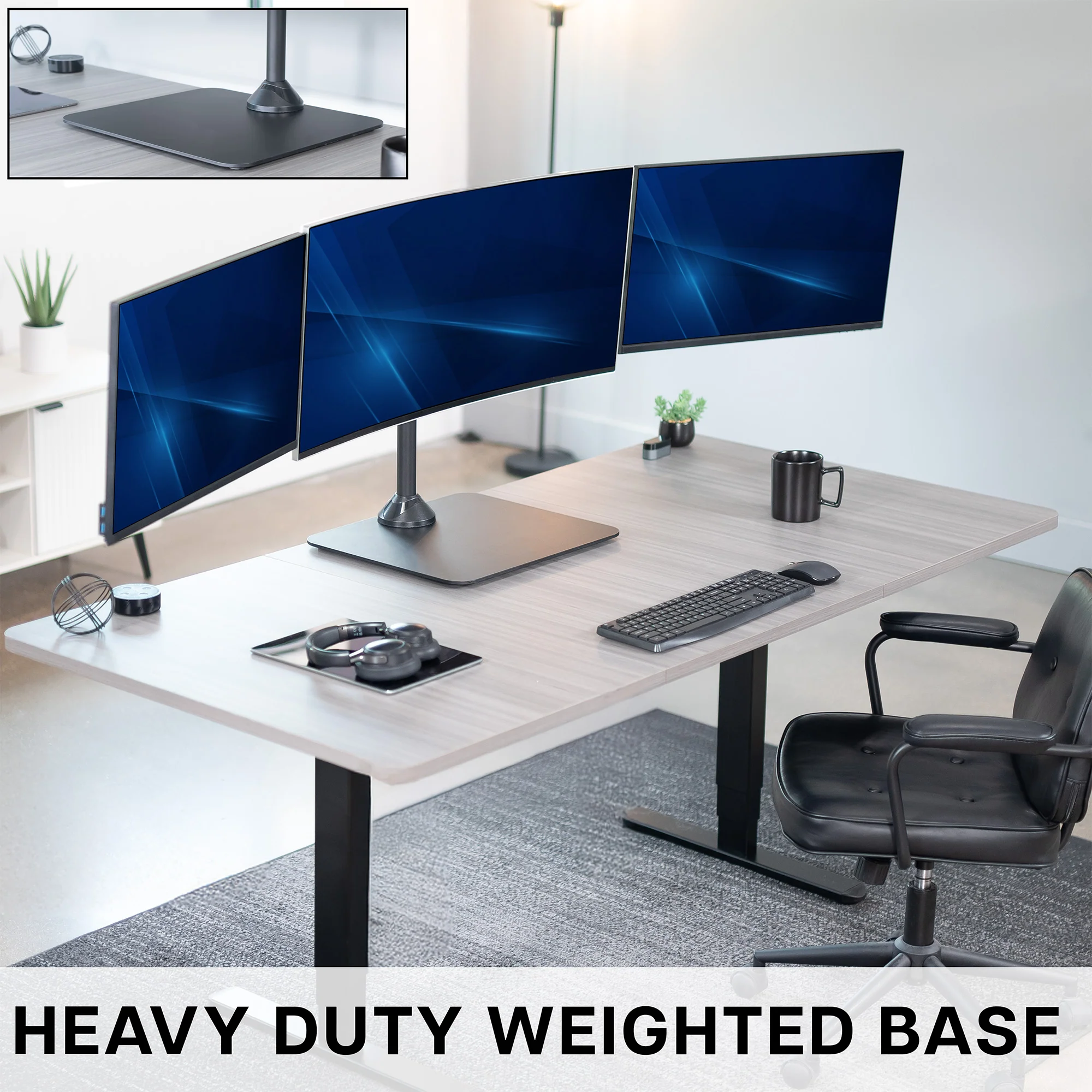 Telescoping Triple Monitor Desk Stand - Image 8