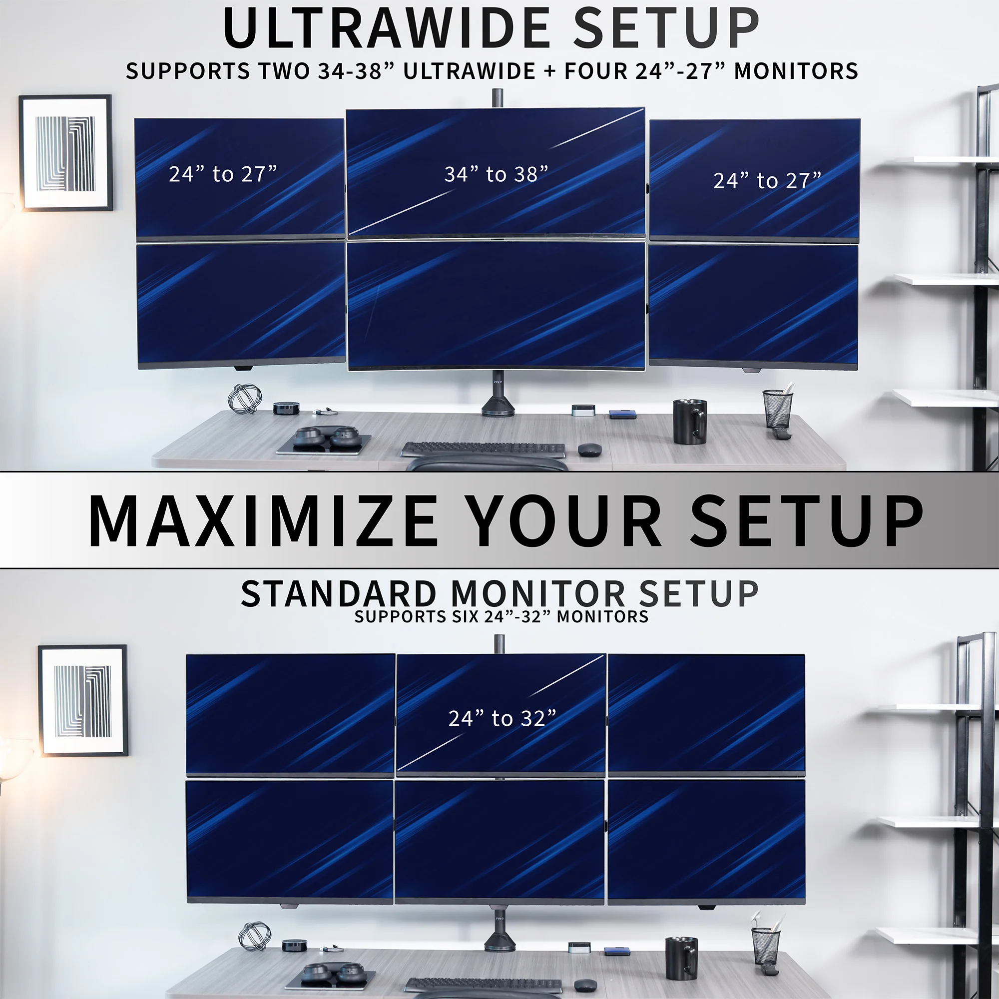 Telescoping Hex Monitor Desk Mount - Image 7