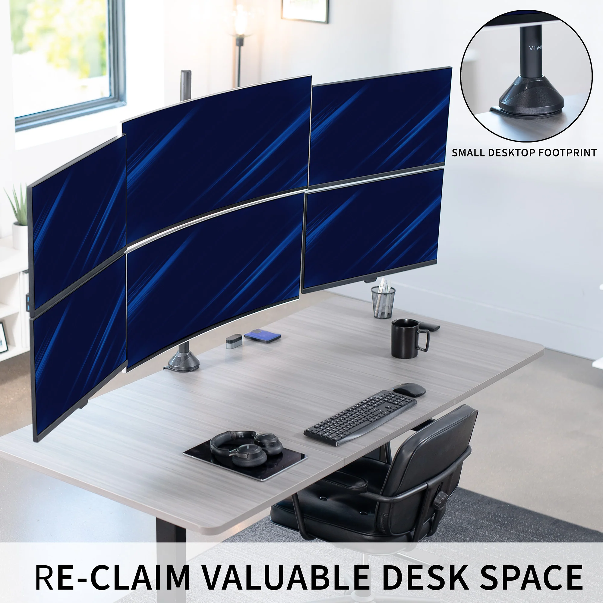 Telescoping Hex Monitor Desk Mount - Image 8