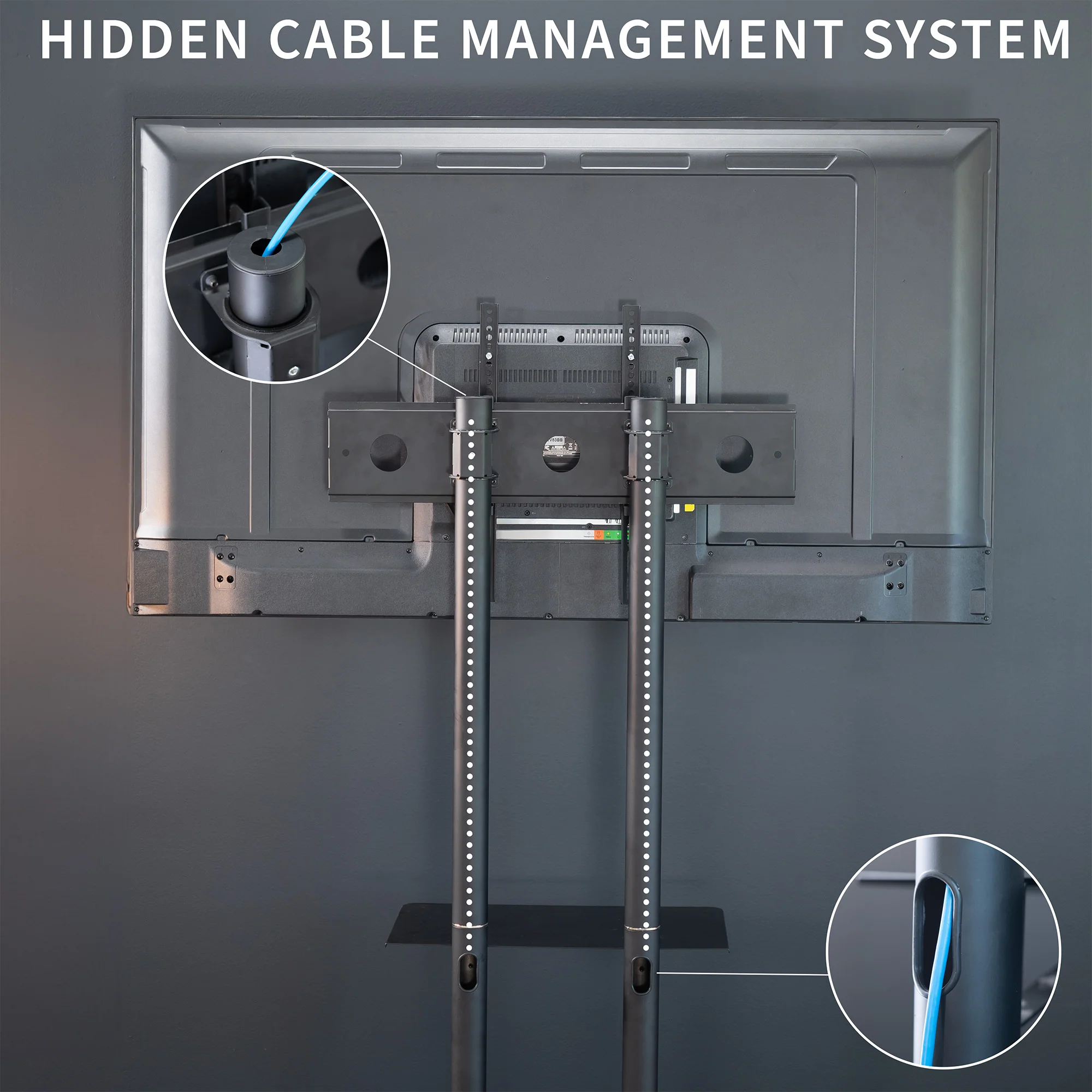 Mobile TV Cart for 32" to 83" Screens - Image 7