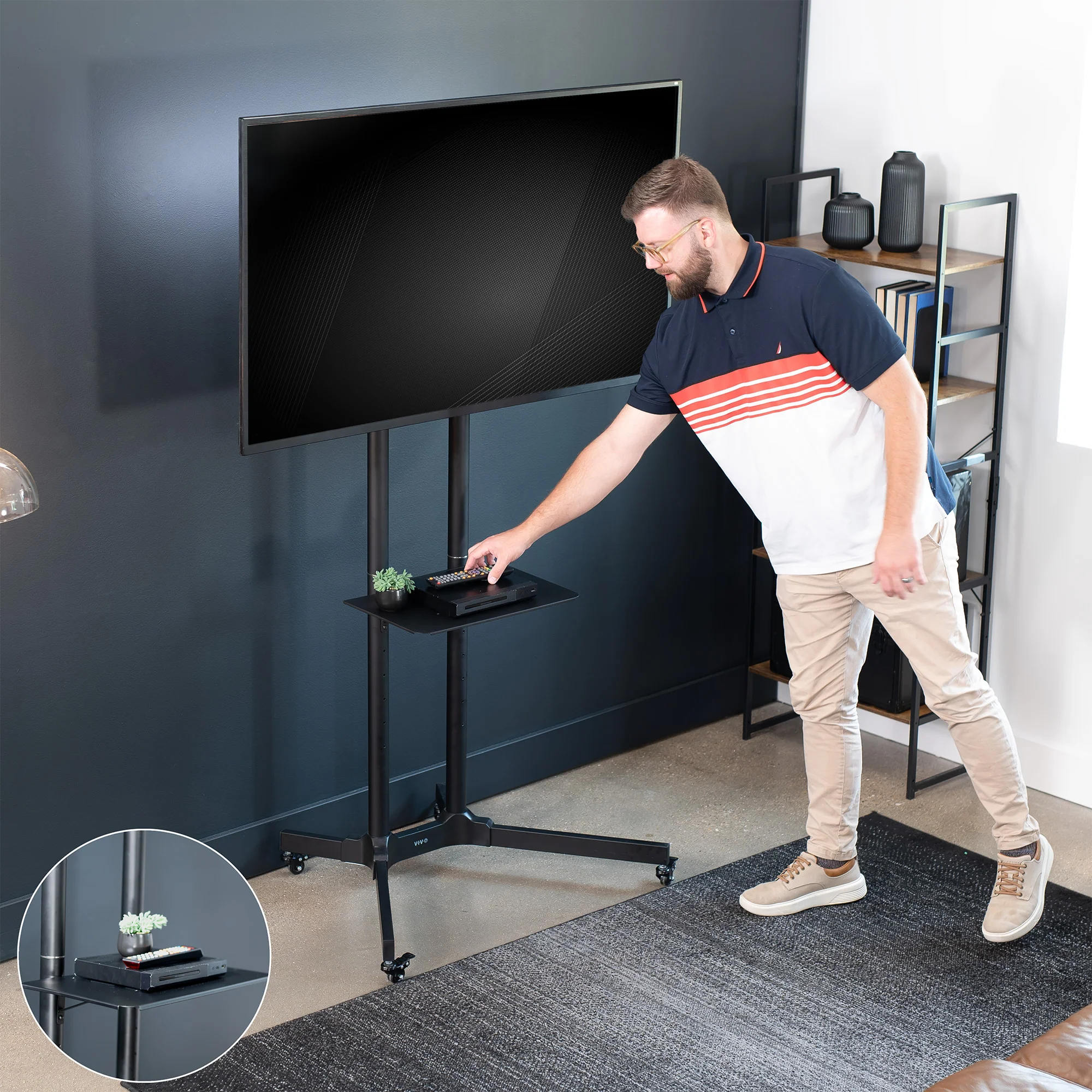 Mobile TV Cart for 32" to 83" Screens - Image 8