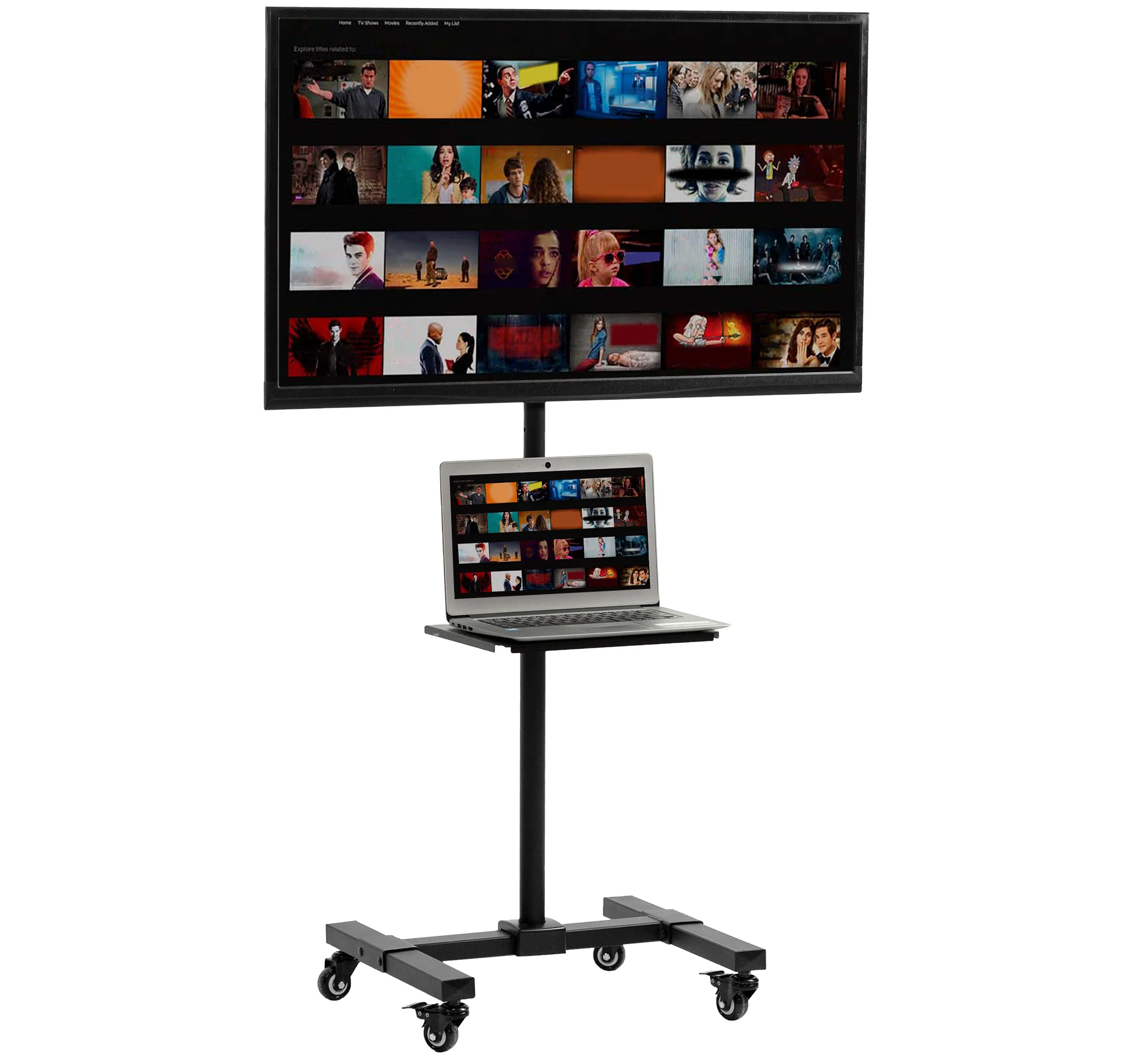TV Cart for 13" to 50" Screens with Shelf - Image 8