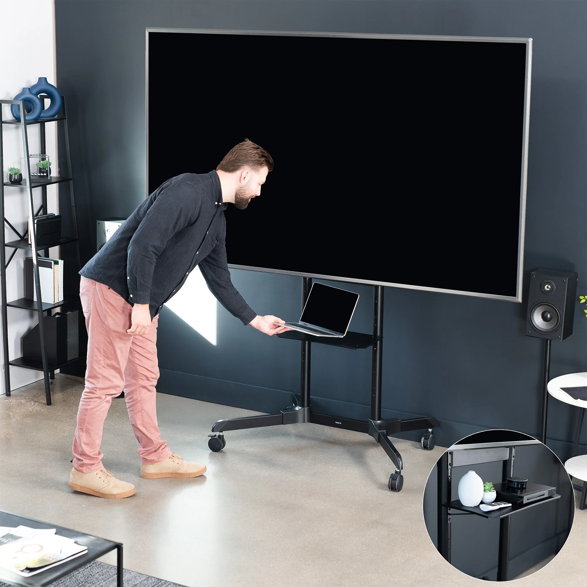 Mobile Large TV Cart for 55” to 100” Screens - Image 6